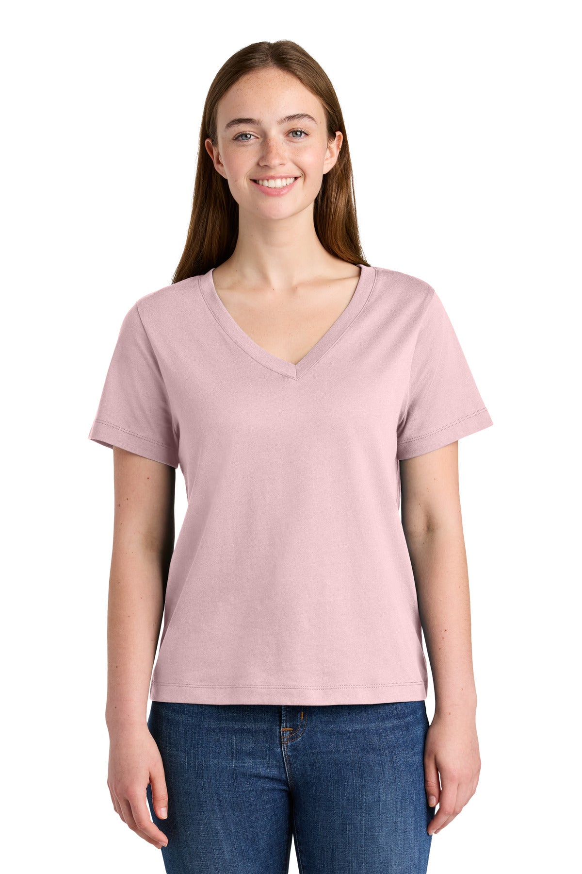 Stanley/Stella Women's Stella Isla V-Neck Tee - Cotton Pink