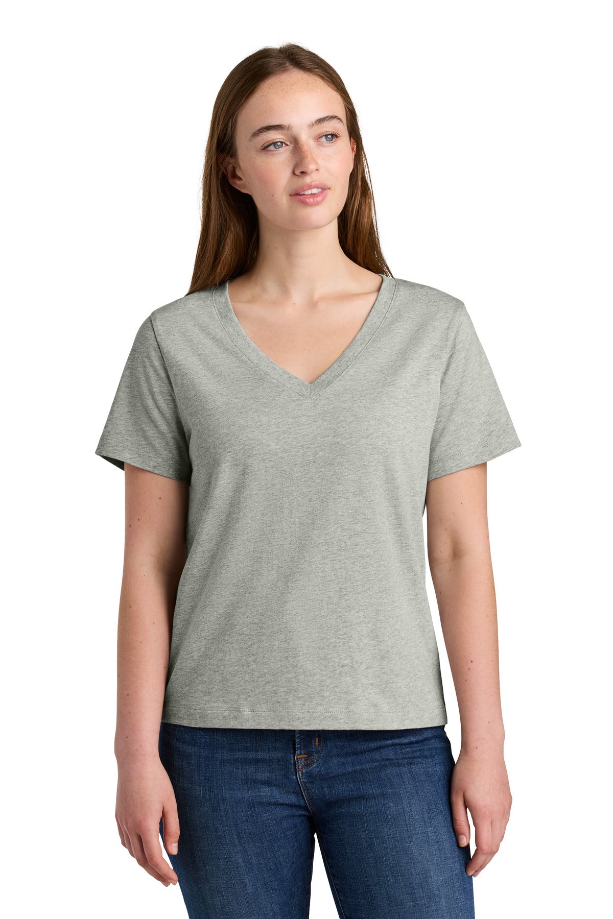 Stanley/Stella Women's Stella Isla V-Neck Tee - Heather Grey