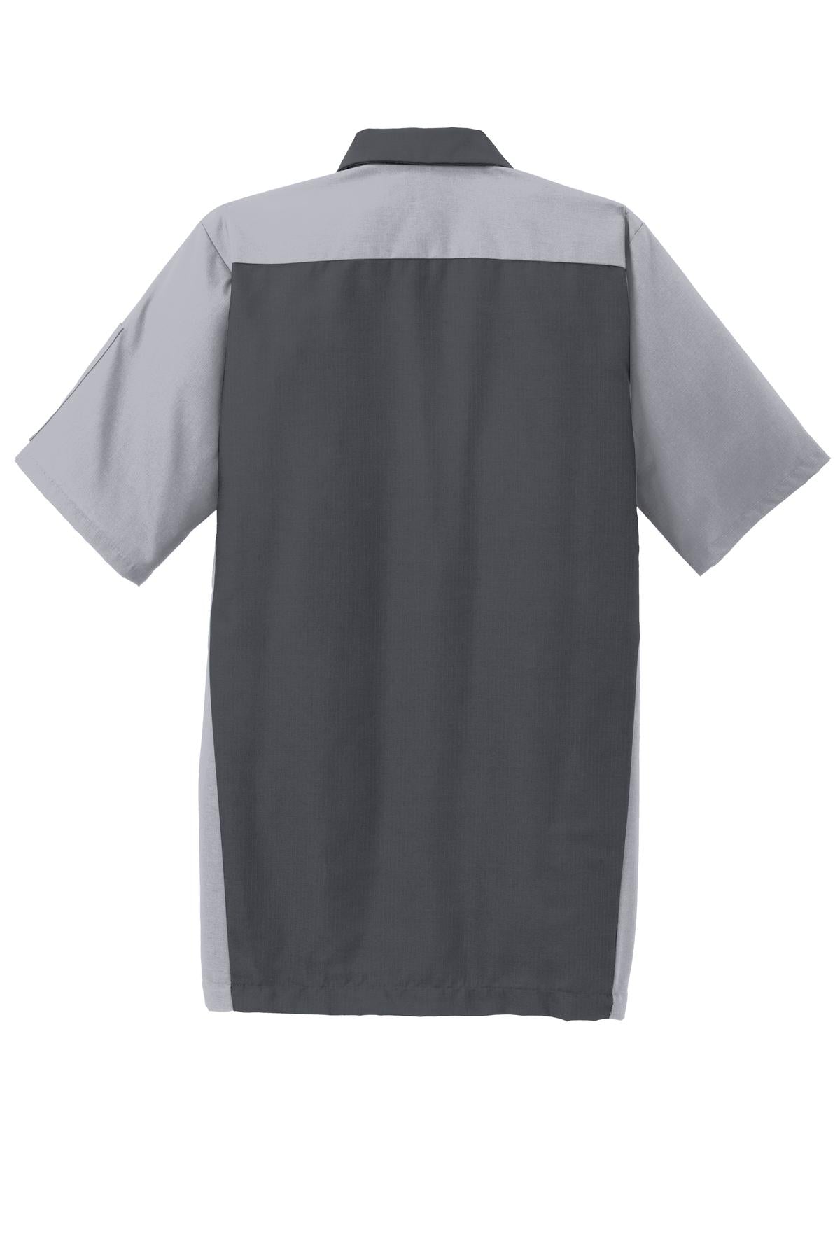 Red Kap Short Sleeve Ripstop Crew Shirt - Charcoal/ Light Grey
