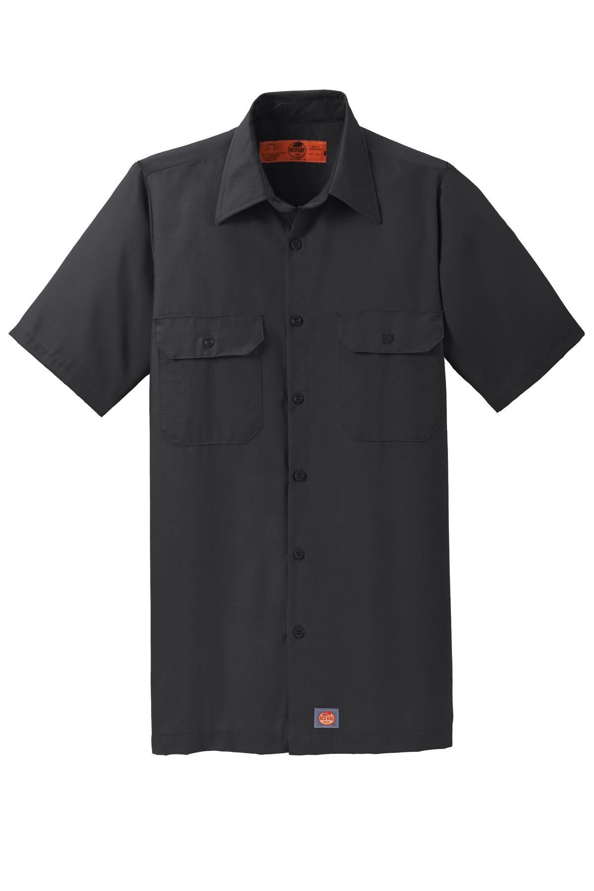 Red Kap Short Sleeve Solid Ripstop Shirt - Black
