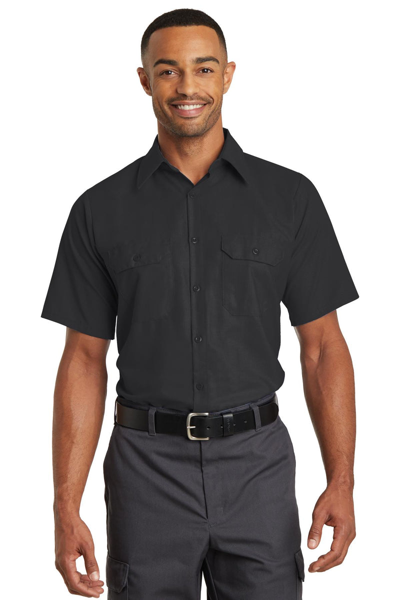 Red Kap Short Sleeve Solid Ripstop Shirt - Black