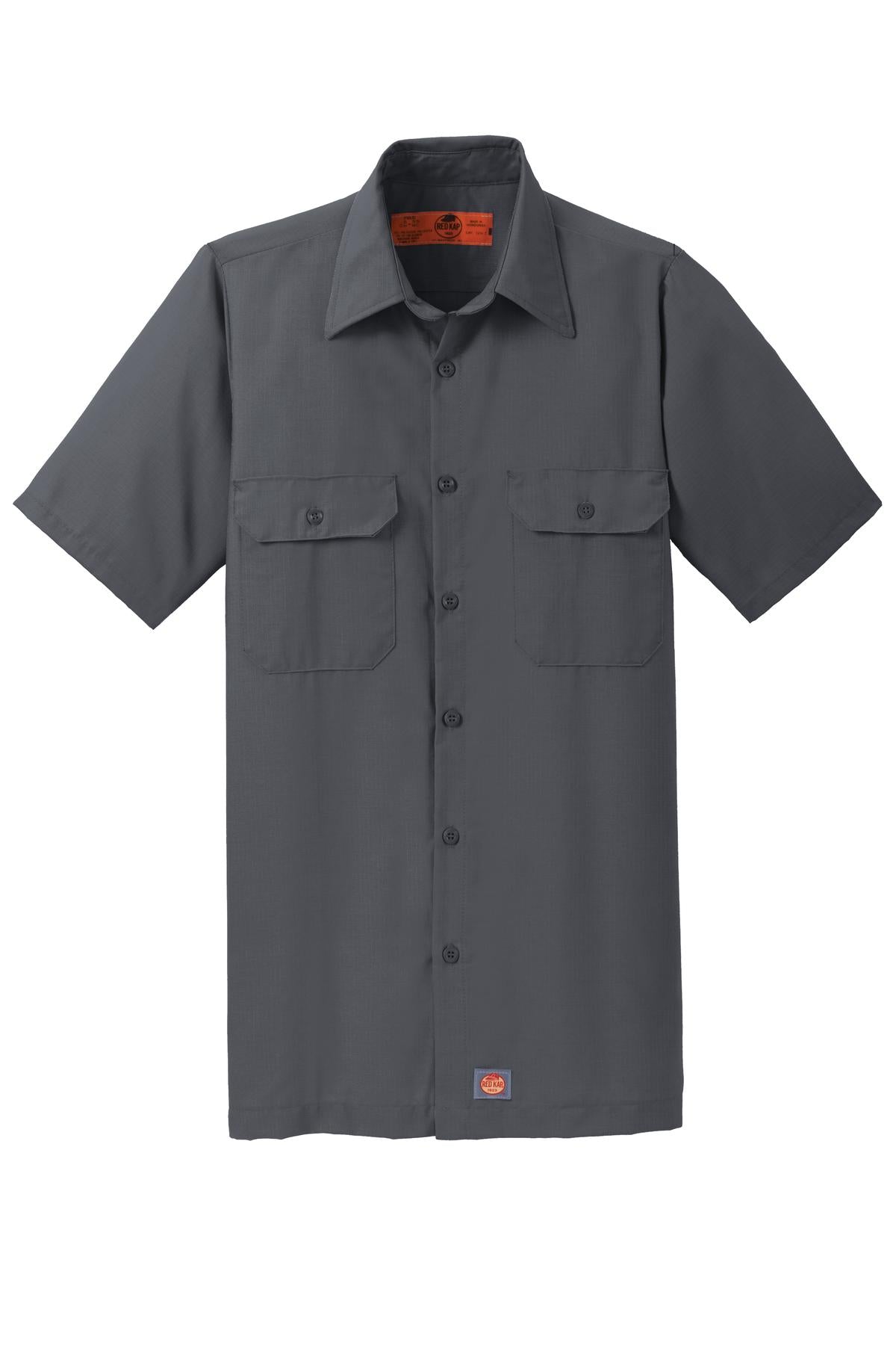 Red Kap Short Sleeve Solid Ripstop Shirt - Charcoal