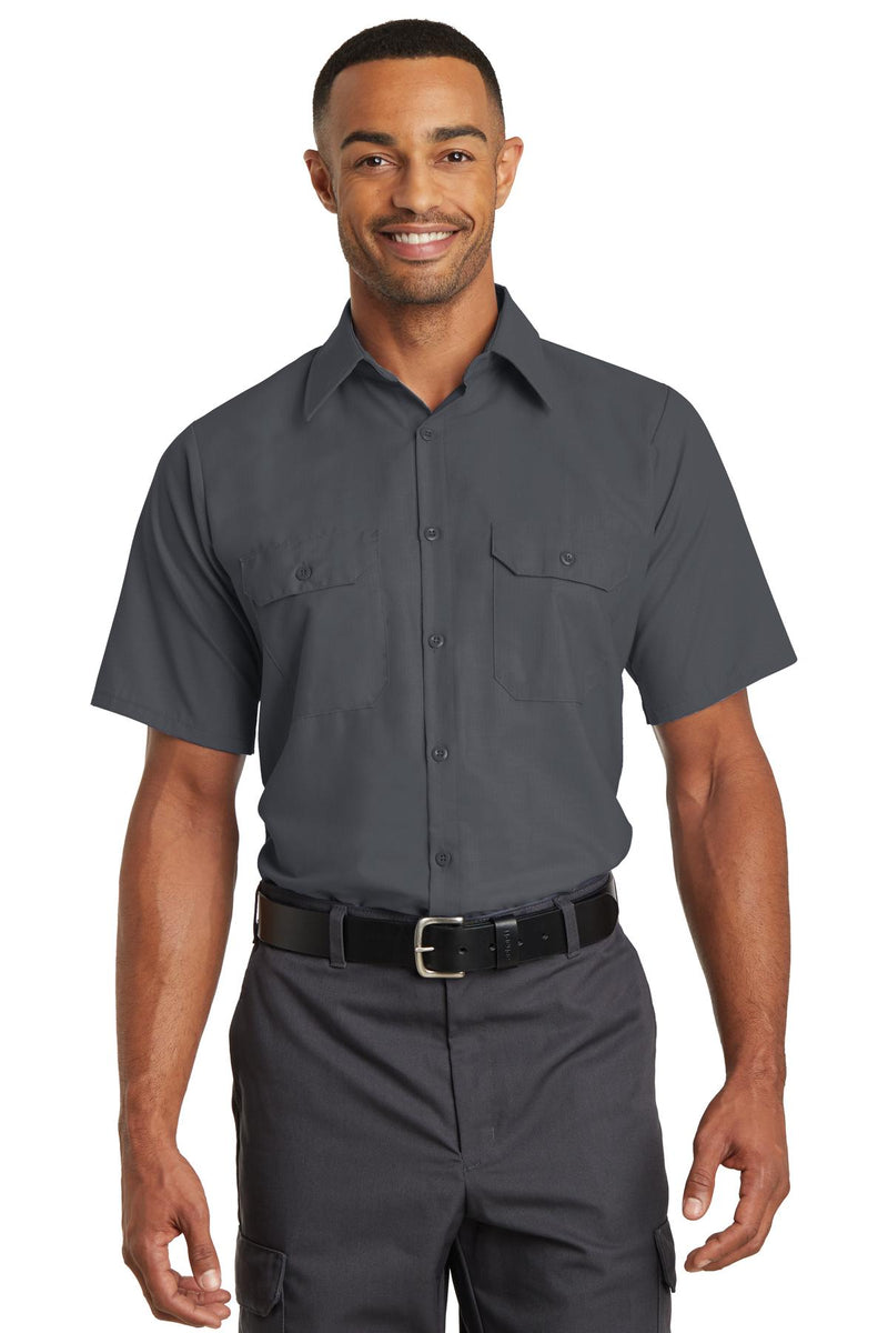 Red Kap Short Sleeve Solid Ripstop Shirt - Charcoal