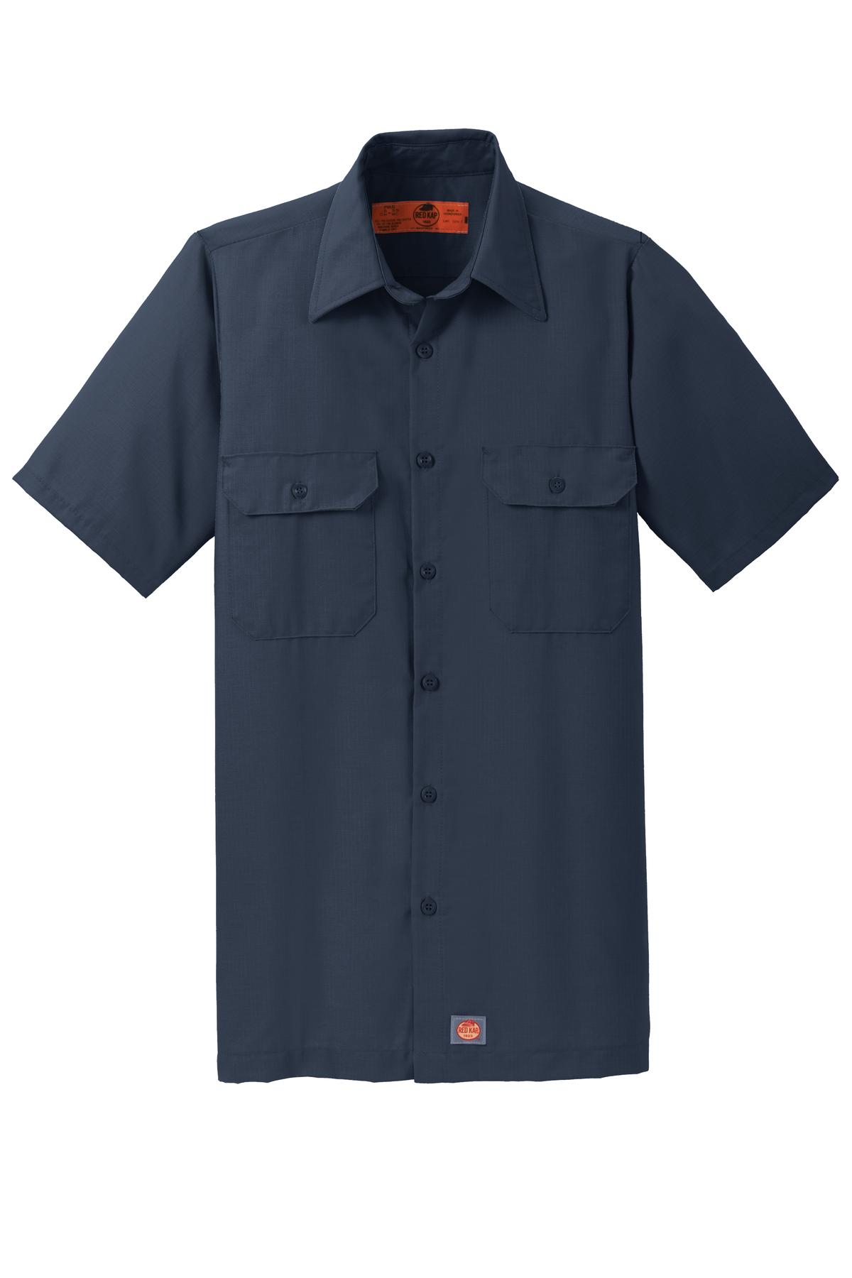 Red Kap Short Sleeve Solid Ripstop Shirt - Navy