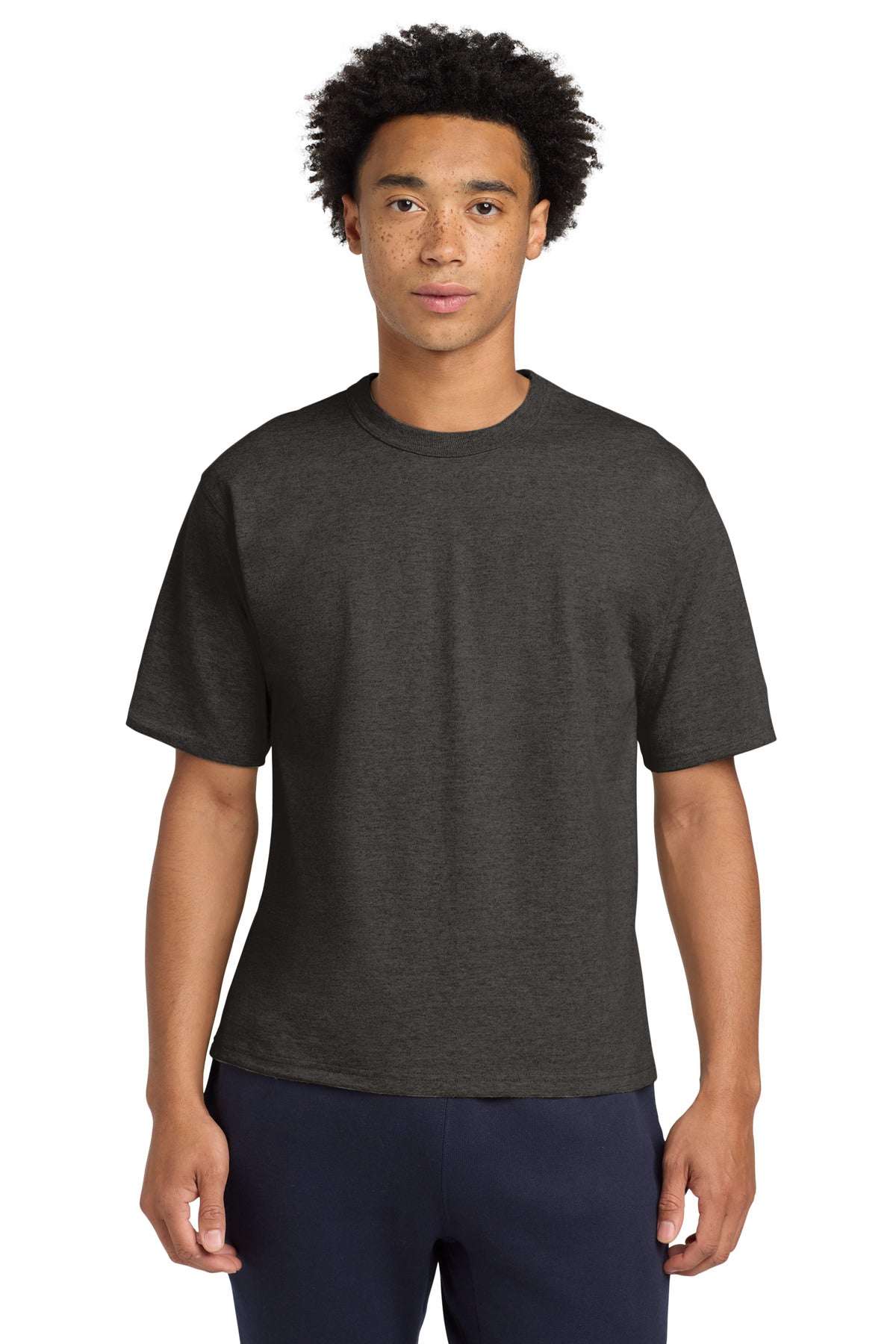 Champion   Heritage 7-Oz. Jersey Tee - Charcoal Heather