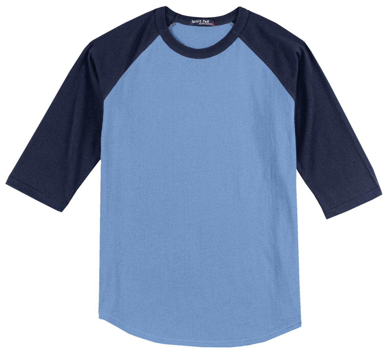 Sport-Tek Colorblock Raglan Jersey - Carolina Blue/ Navy