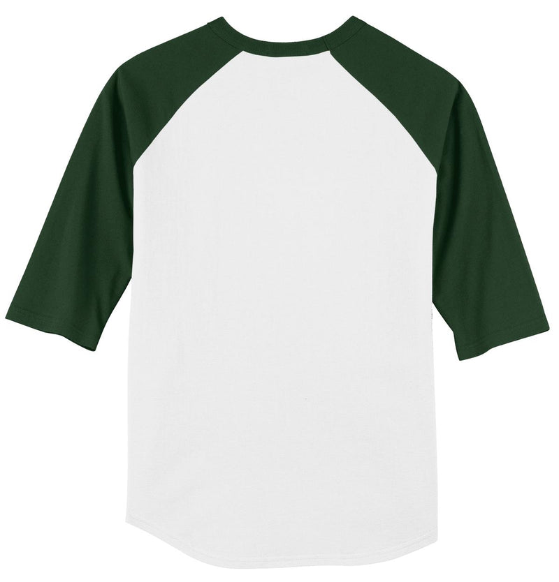 Sport-Tek Colorblock Raglan Jersey - White/ Forest