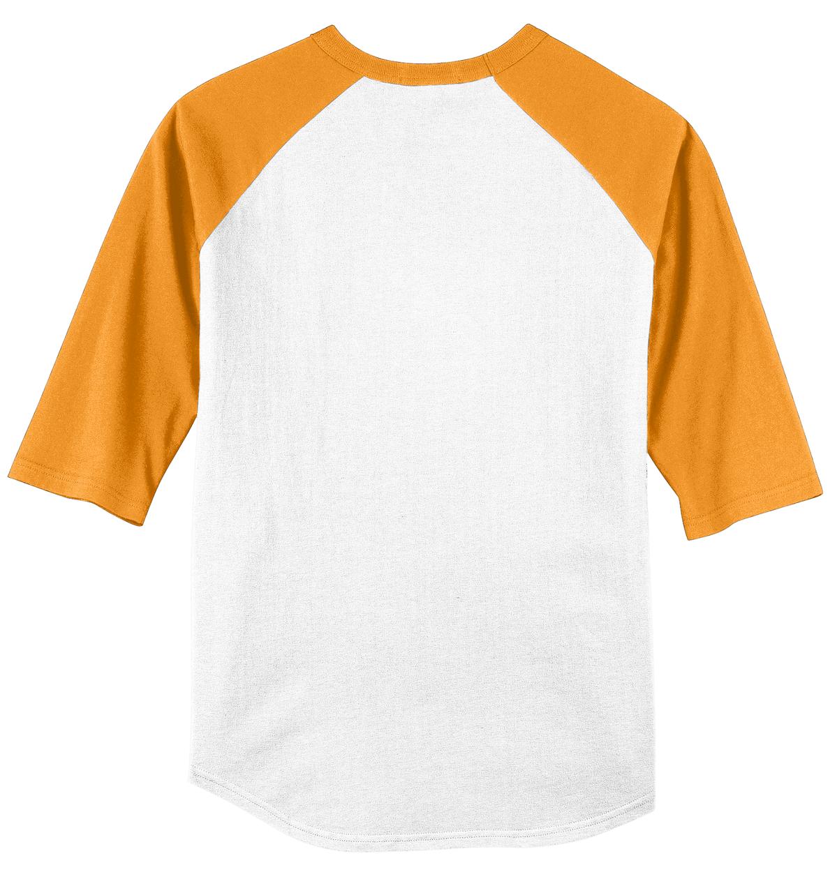 Sport-Tek Colorblock Raglan Jersey - White/ Gold