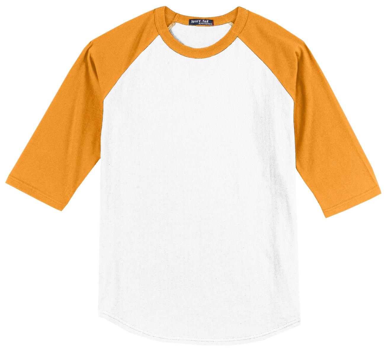 Sport-Tek Colorblock Raglan Jersey - White/ Gold