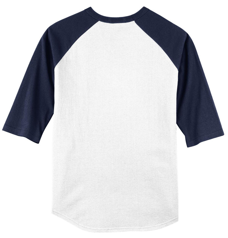 Sport-Tek Colorblock Raglan Jersey - White/ Navy