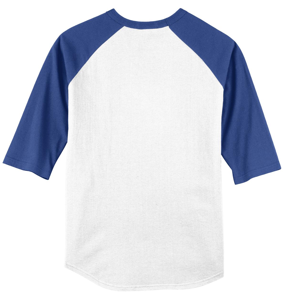 Sport-Tek Colorblock Raglan Jersey - White/ Royal