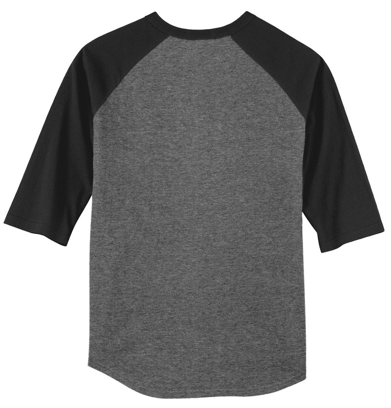 Sport-Tek Colorblock Raglan Jersey - Dark Heather Grey/ Black