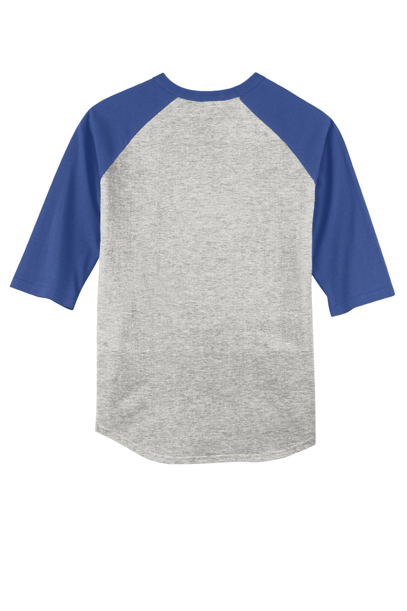 Sport-Tek Colorblock Raglan Jersey - Heather Grey/ Royal
