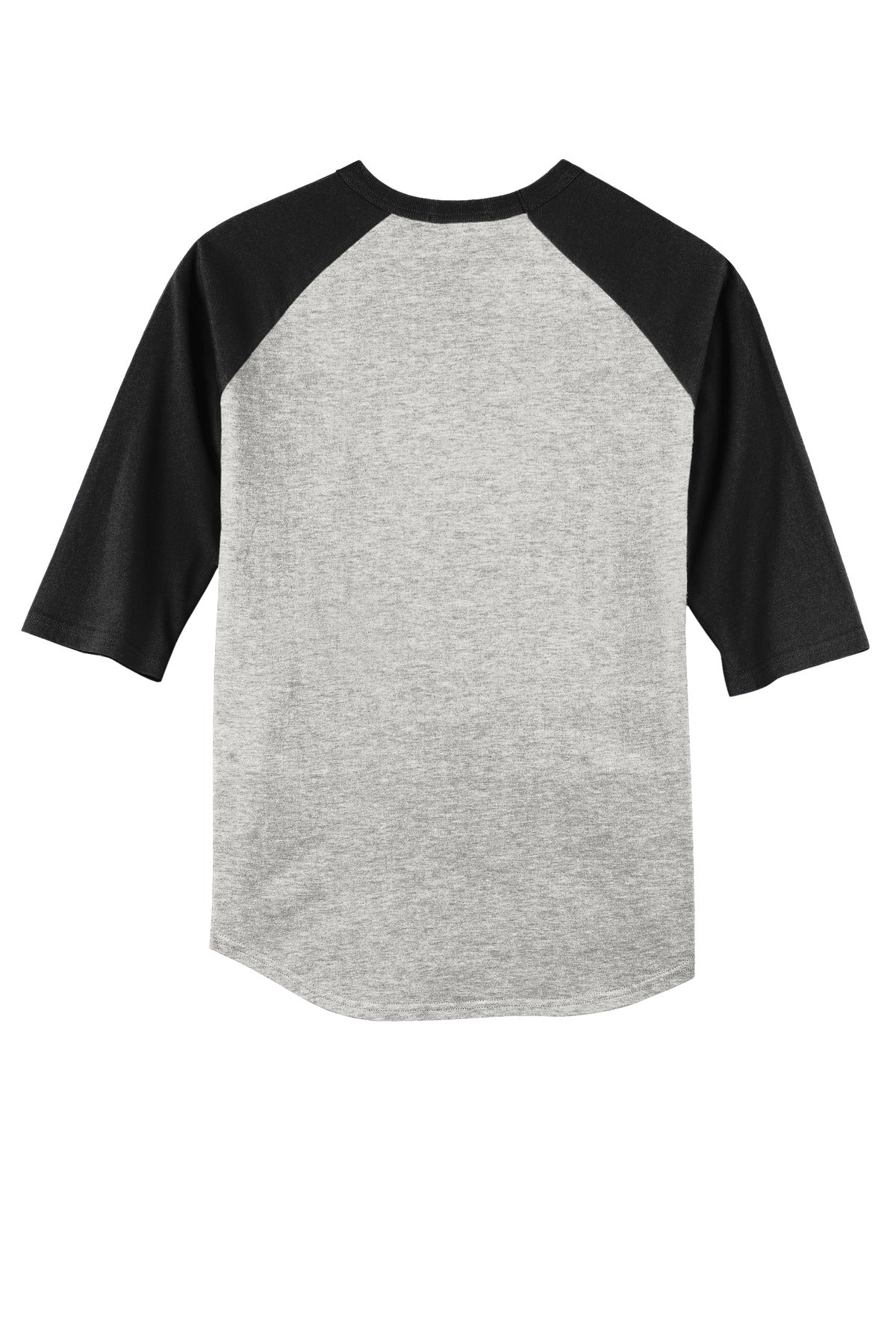 Sport-Tek Colorblock Raglan Jersey - Heather Grey/ Black