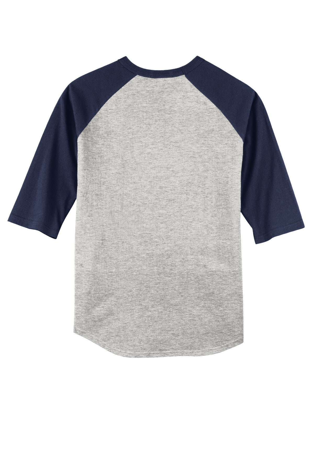 Sport-Tek Colorblock Raglan Jersey - Heather Grey/ Navy