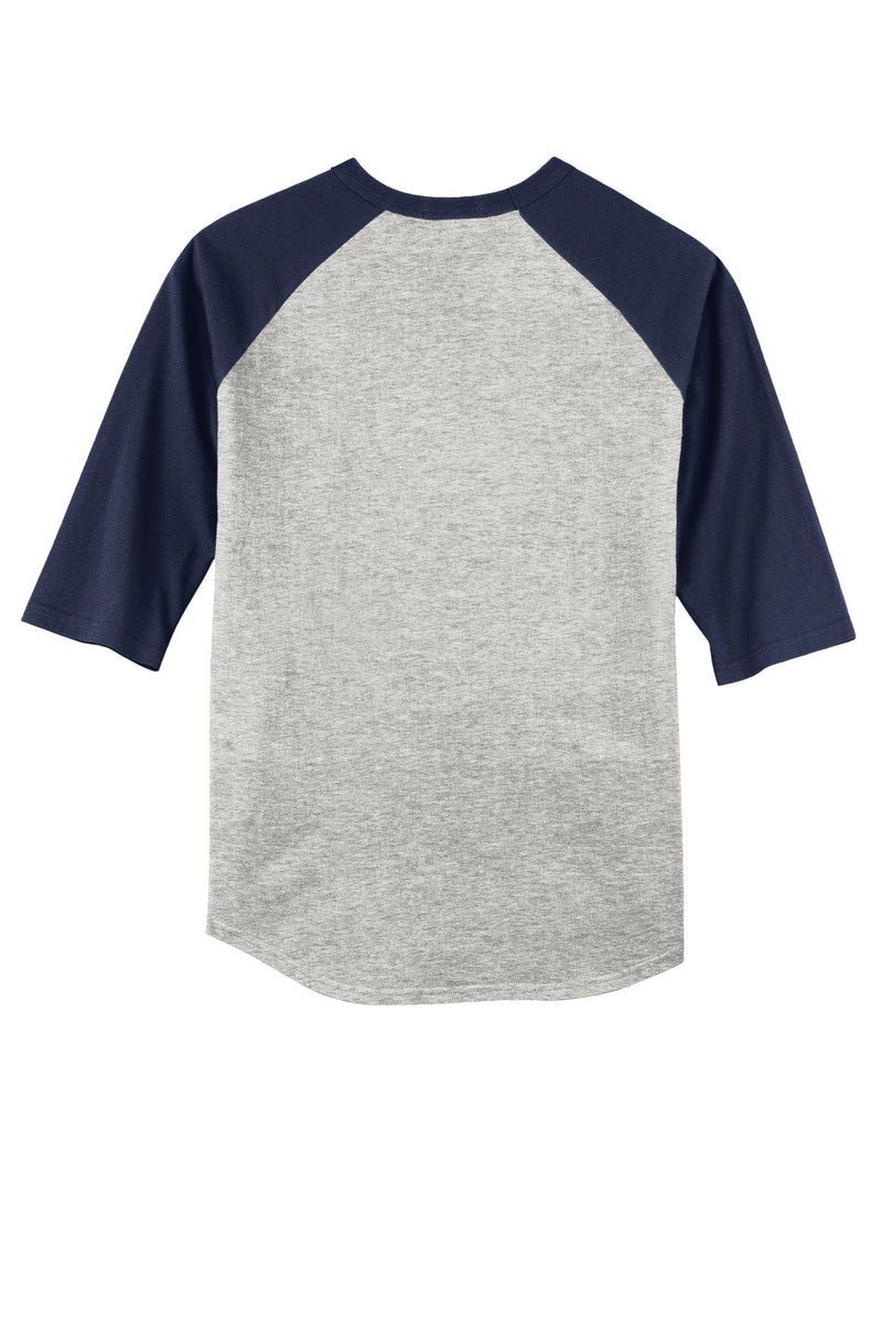 Sport-Tek Colorblock Raglan Jersey - Heather Grey/ Navy