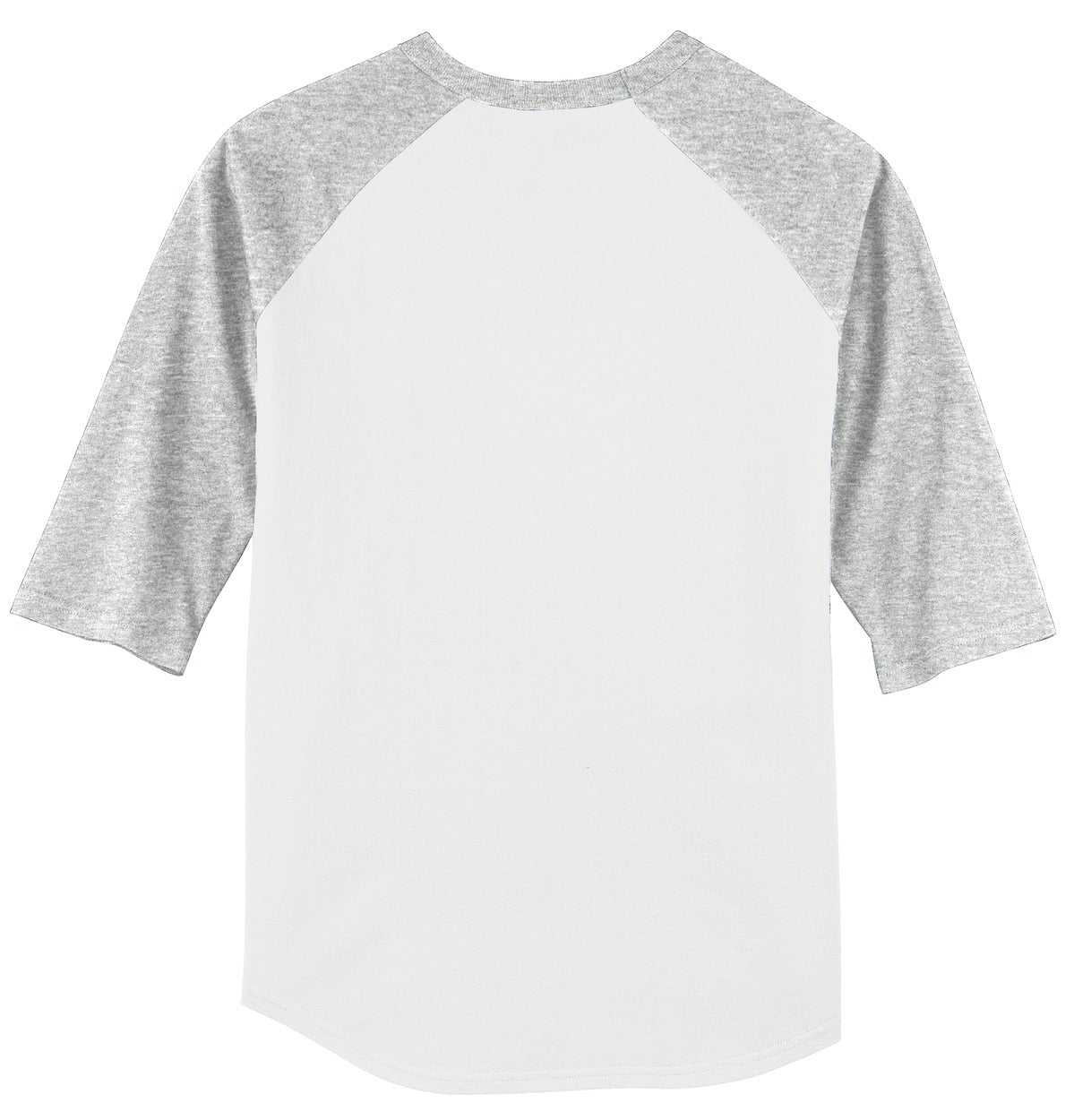 Sport-Tek Colorblock Raglan Jersey - White/ Heather Grey