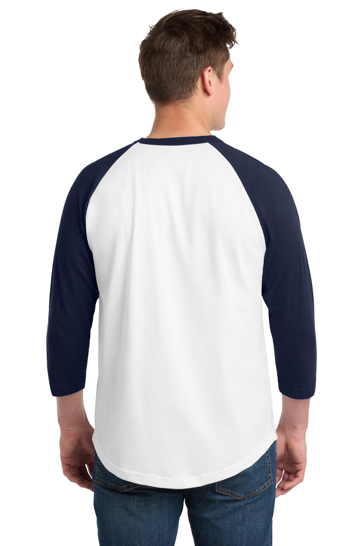 Sport-Tek Colorblock Raglan Jersey - White/ Navy