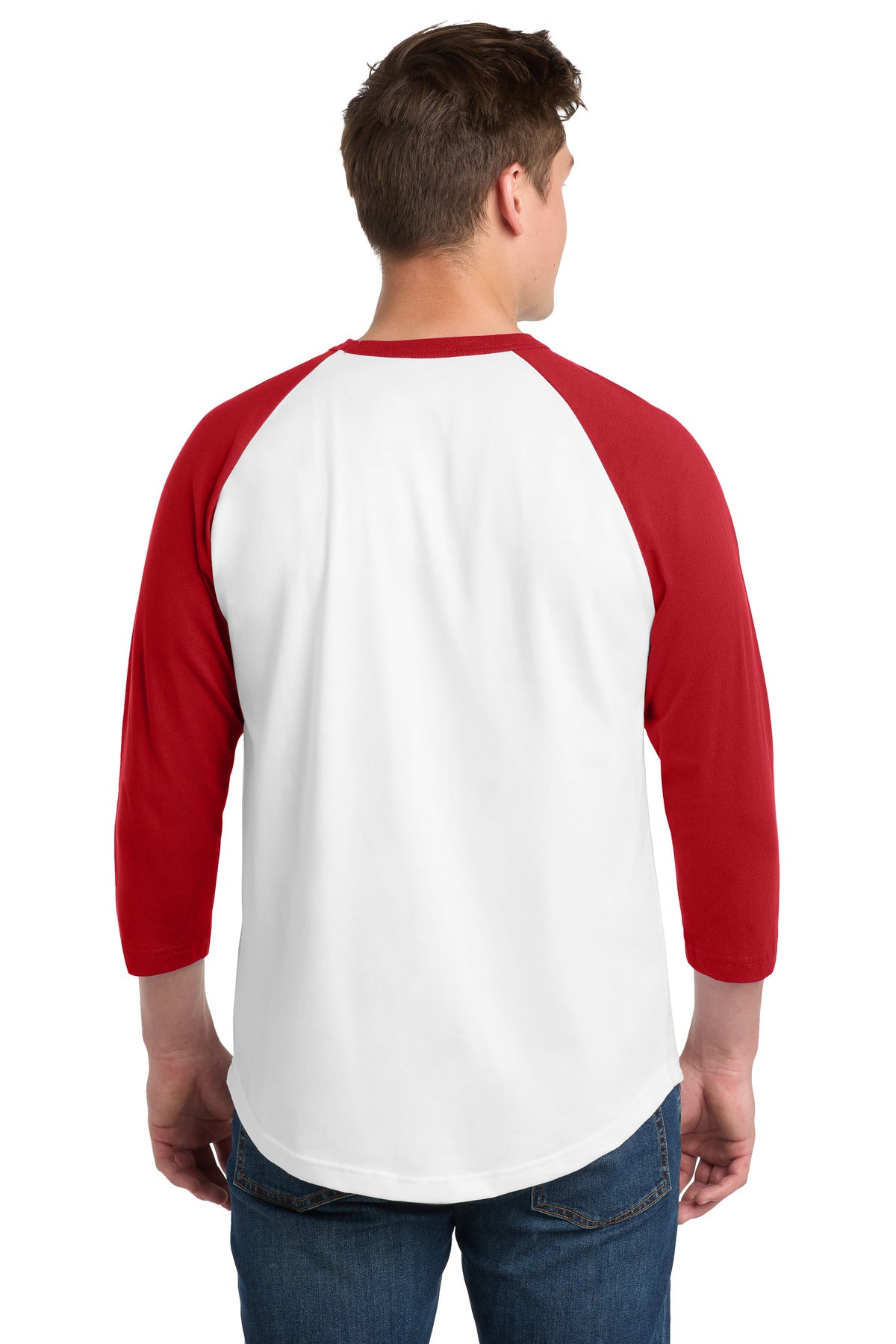 Sport-Tek Colorblock Raglan Jersey - White/ Red