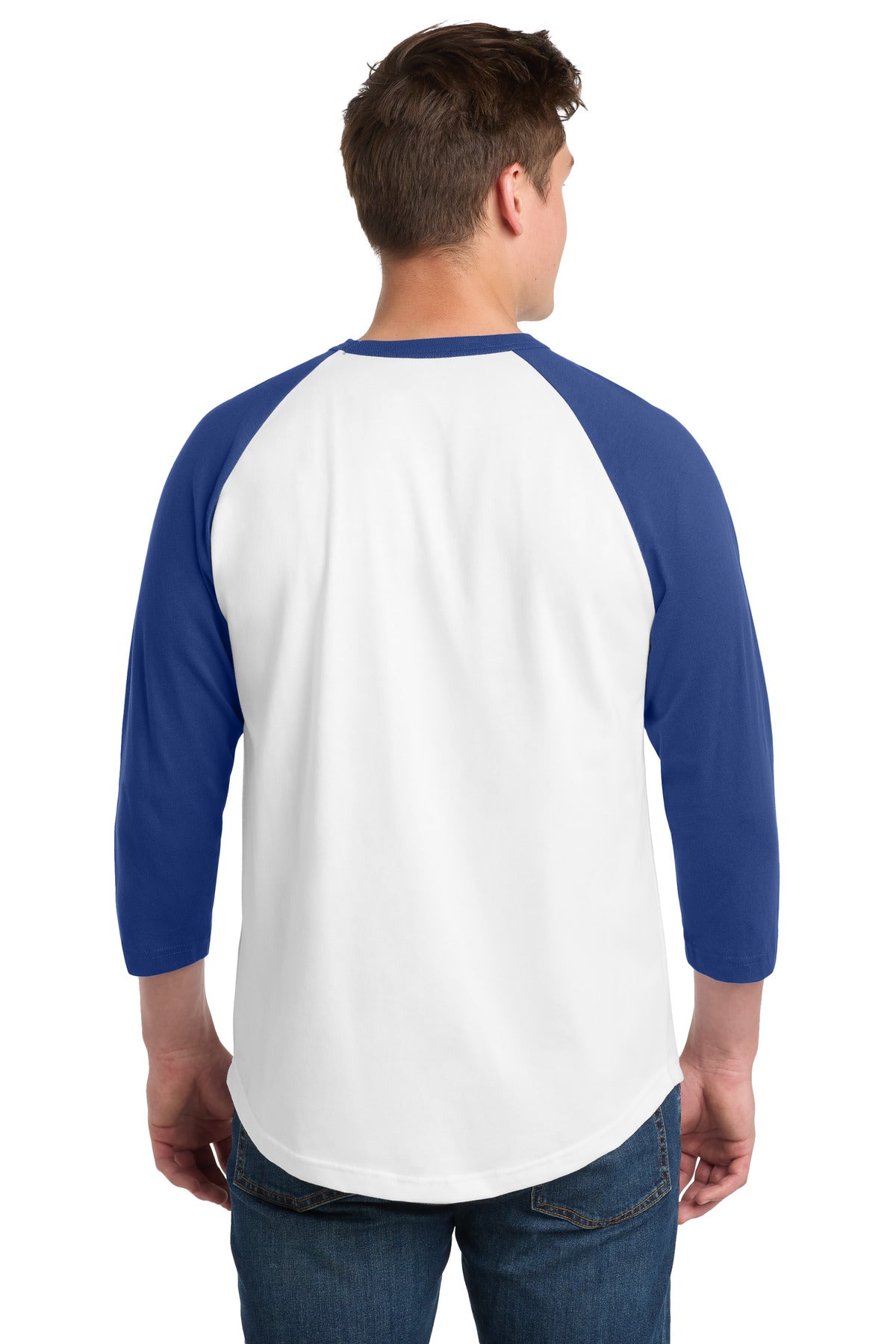 Sport-Tek Colorblock Raglan Jersey - White/ Royal