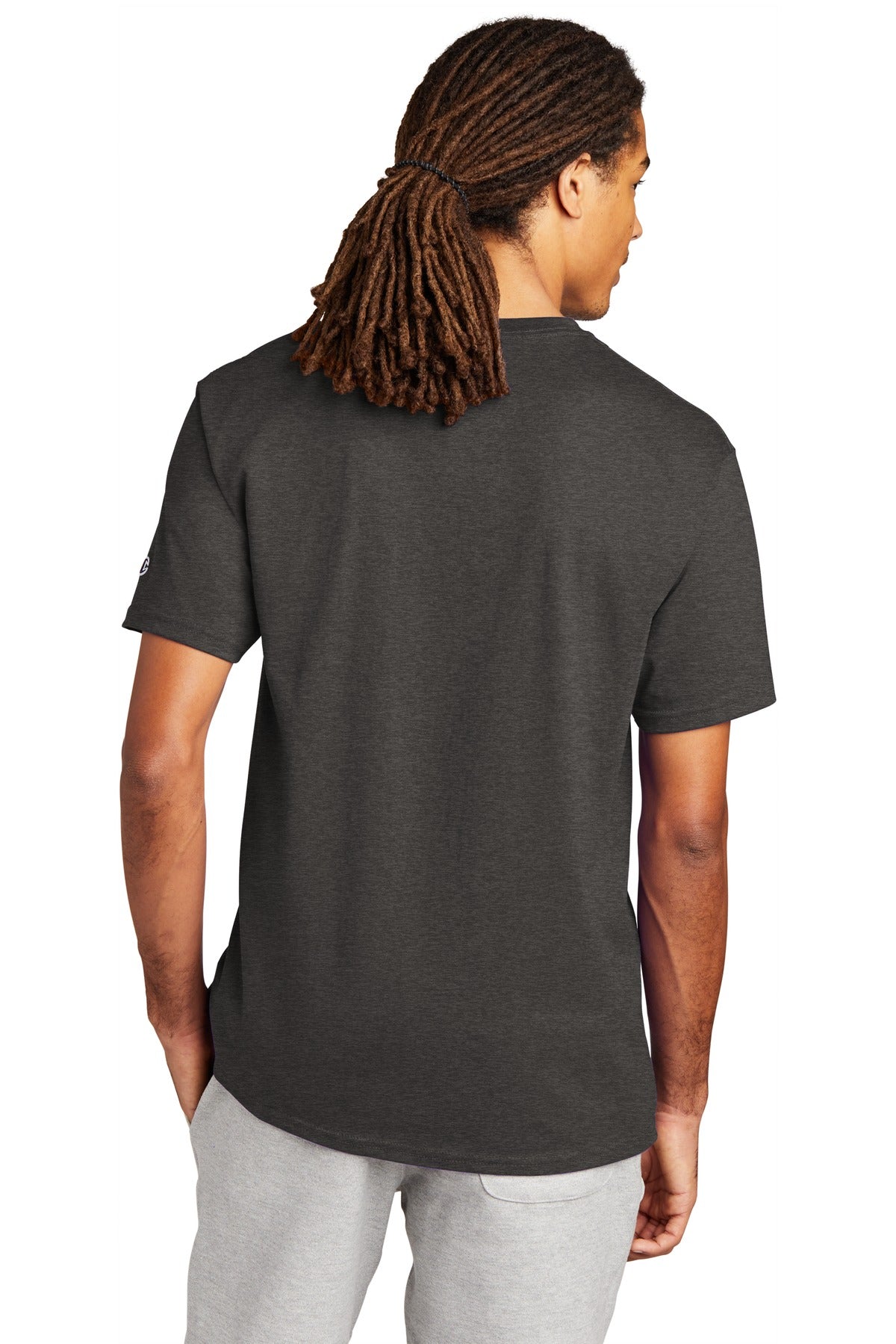 Champion   Heritage 6-Oz. Jersey Tee - Charcoal Heather
