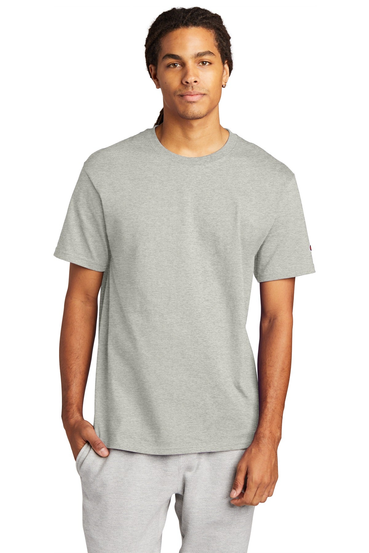 Champion   Heritage 6-Oz. Jersey Tee - Oxford Grey