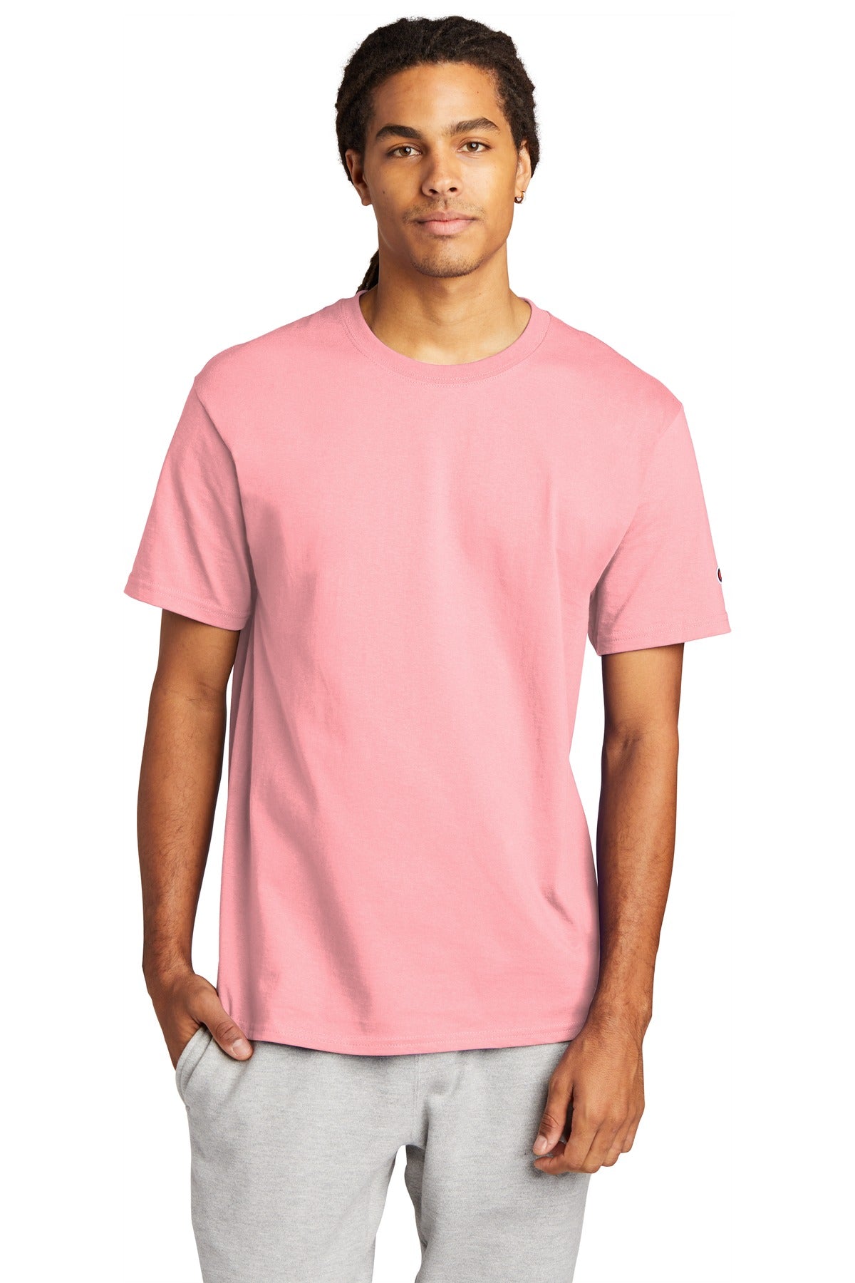 Champion   Heritage 6-Oz. Jersey Tee - Pink Candy