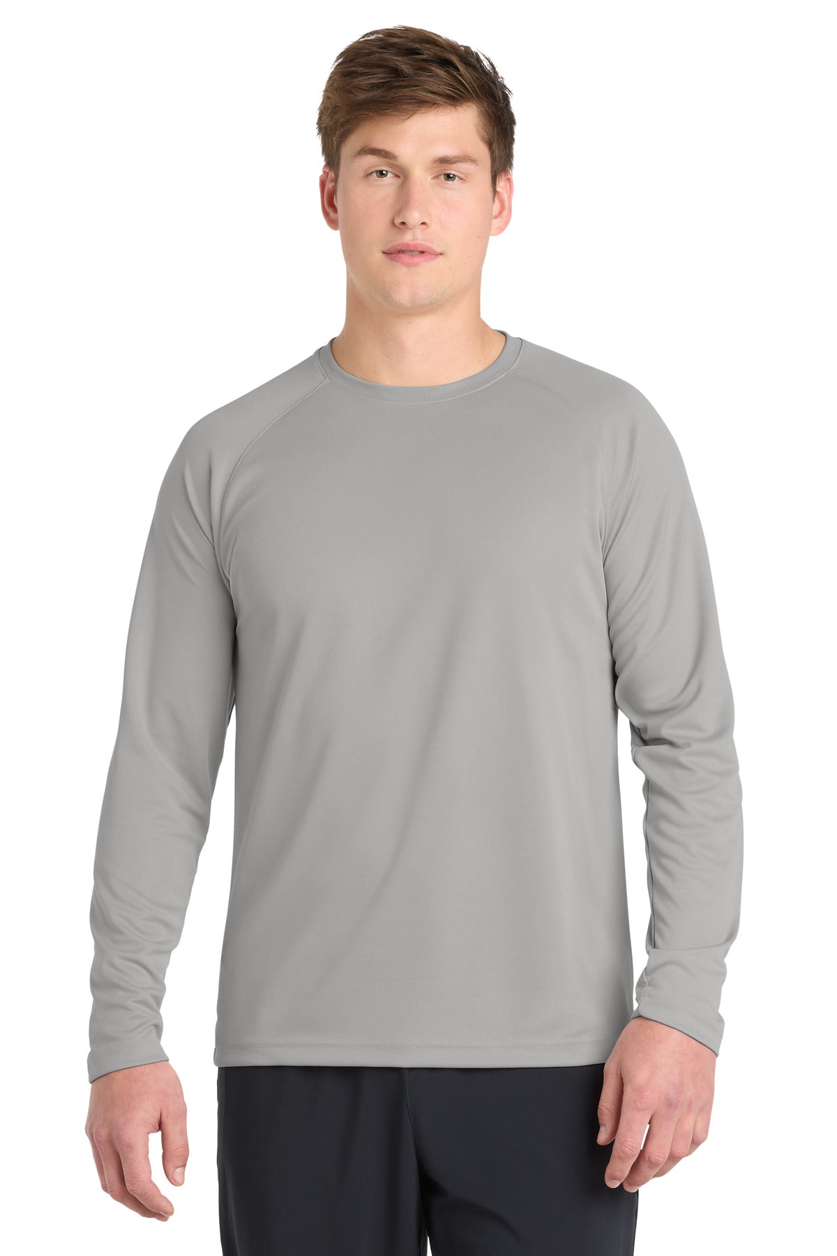 Sport-Tek Dry Zone Long Sleeve Raglan T-Shirt - Silver