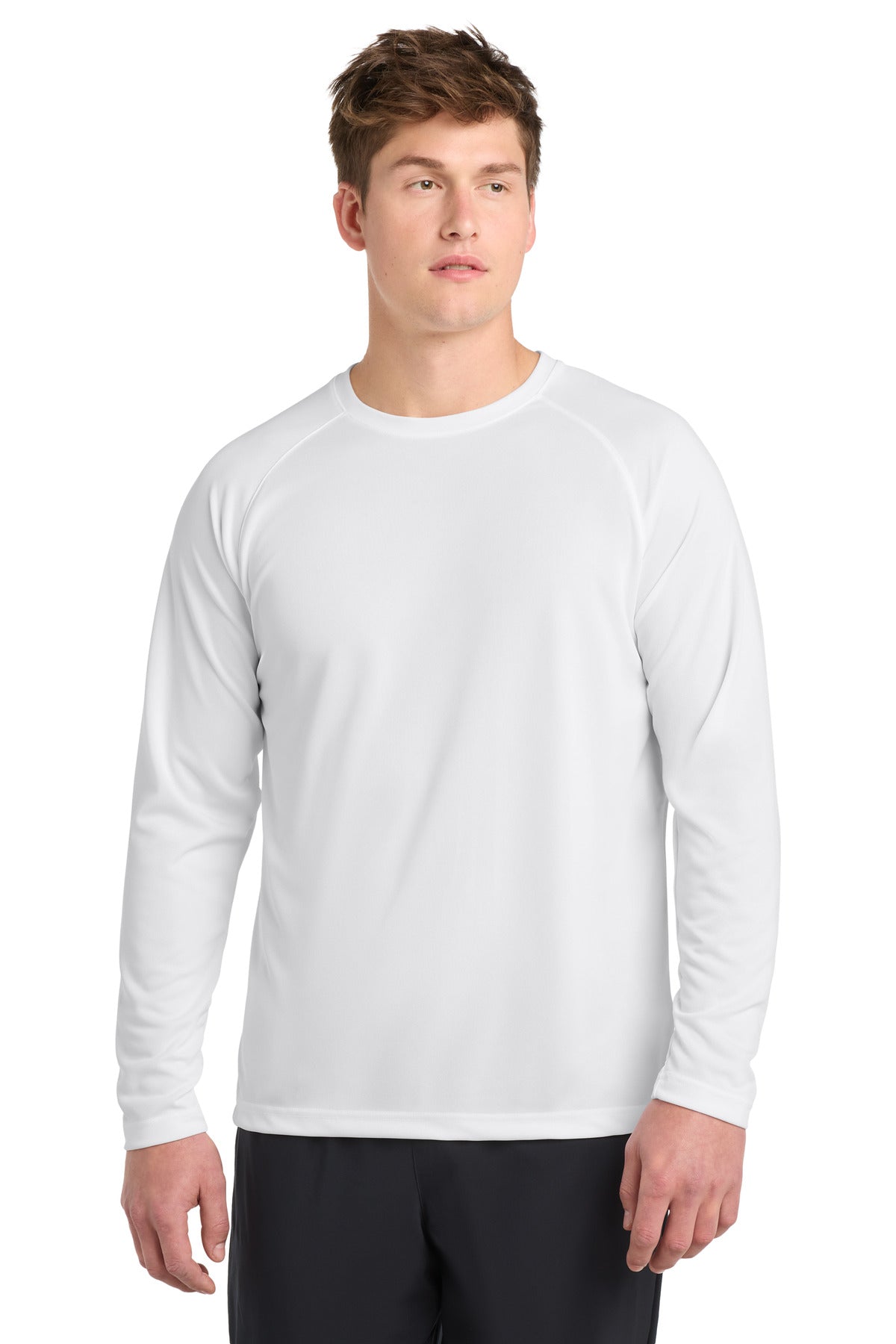 Sport-Tek Dry Zone Long Sleeve Raglan T-Shirt - White