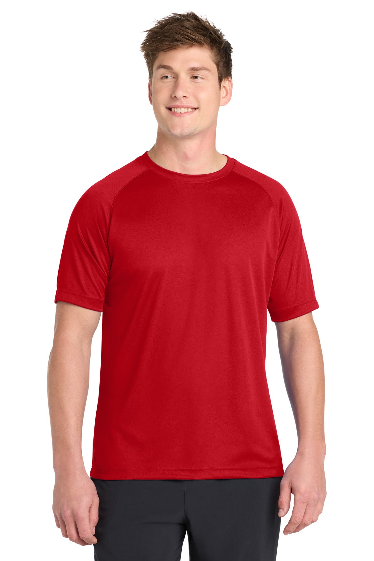 Sport-Tek Dry Zone Short Sleeve Raglan T-Shirt - True Red