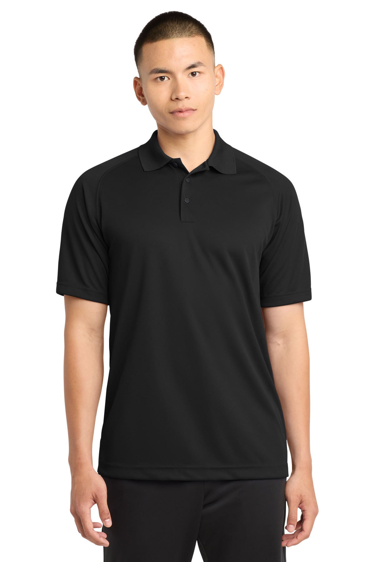 Sport-Tek Dry Zone Raglan Polo - Black