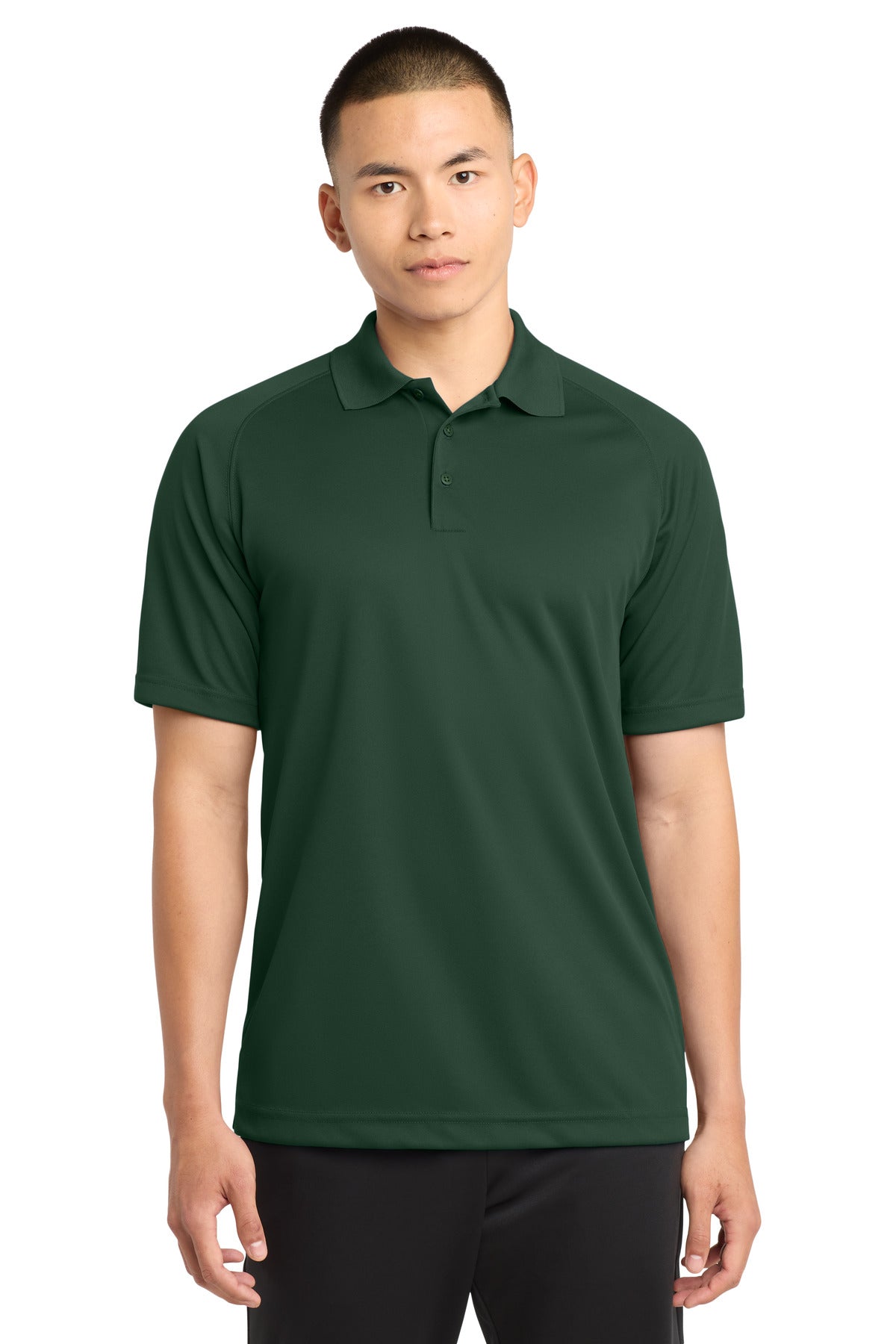 Sport-Tek Dry Zone Raglan Polo - Forest Green