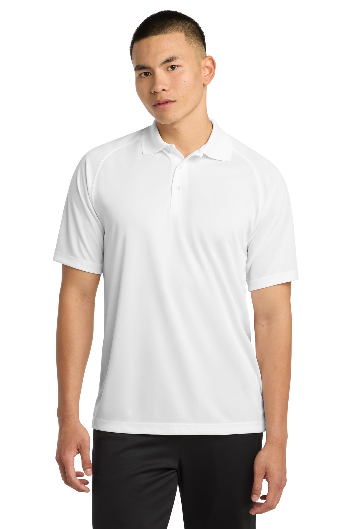 Sport-Tek Dry Zone Raglan Polo - White