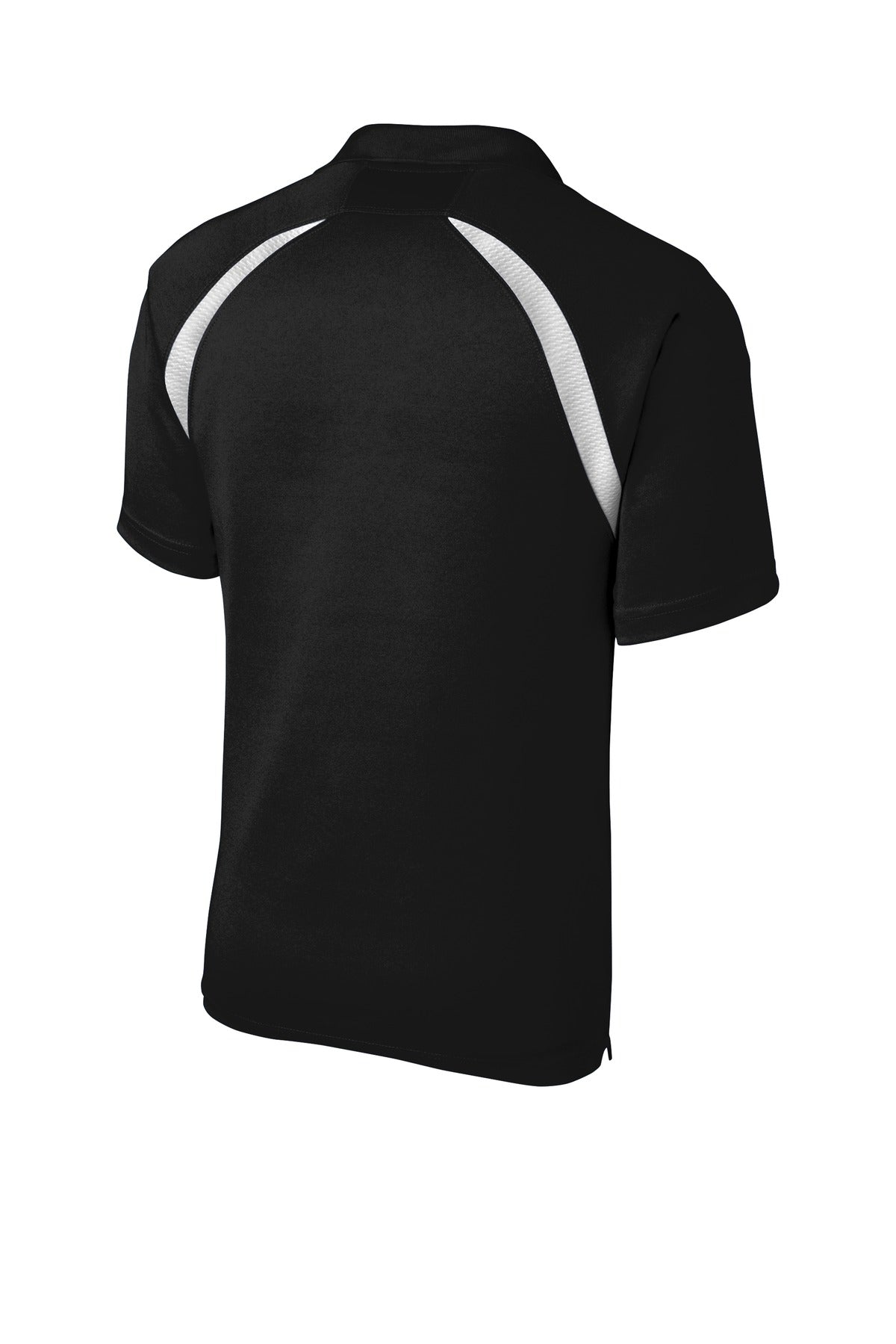 Sport-Tek Dry Zone Colorblock Raglan Polo - Black/ White