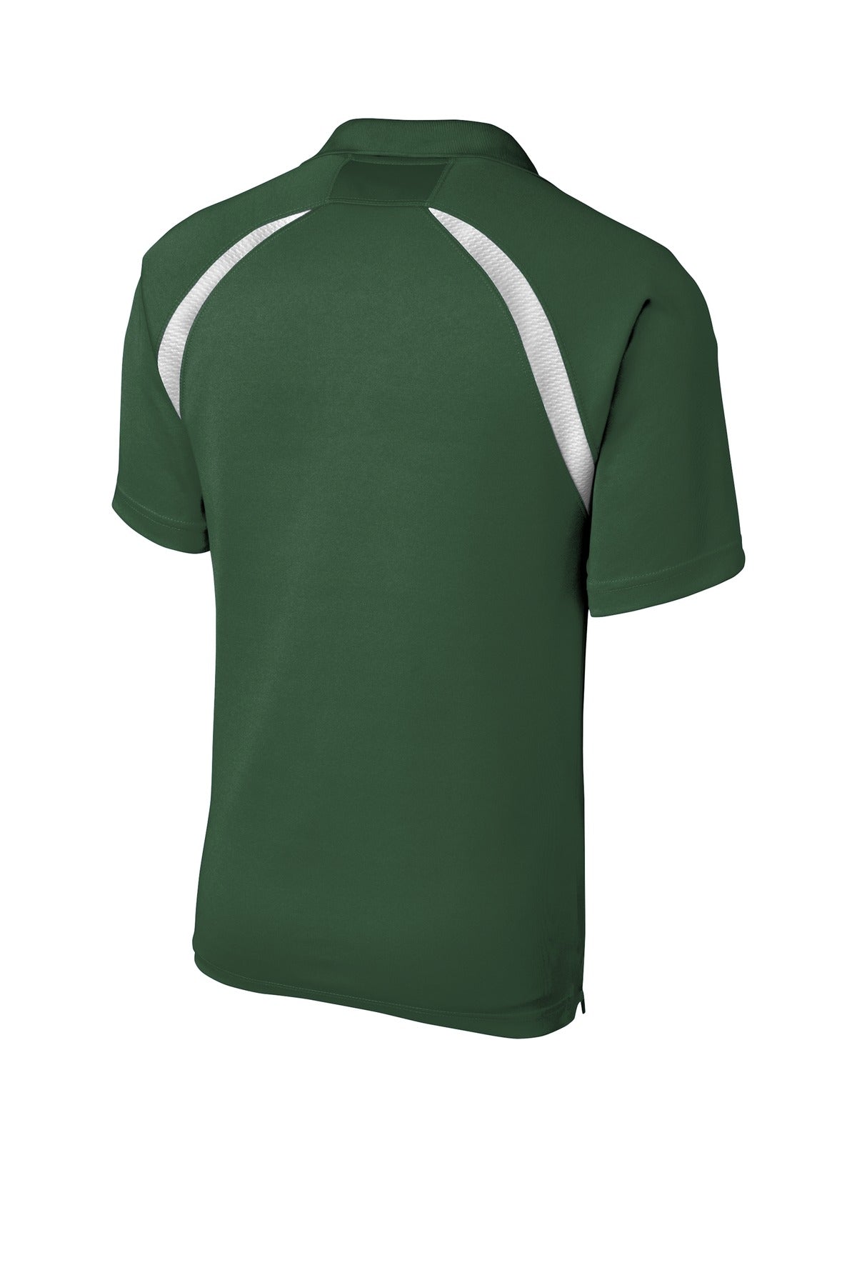 Sport-Tek Dry Zone Colorblock Raglan Polo - Forest Green/ White