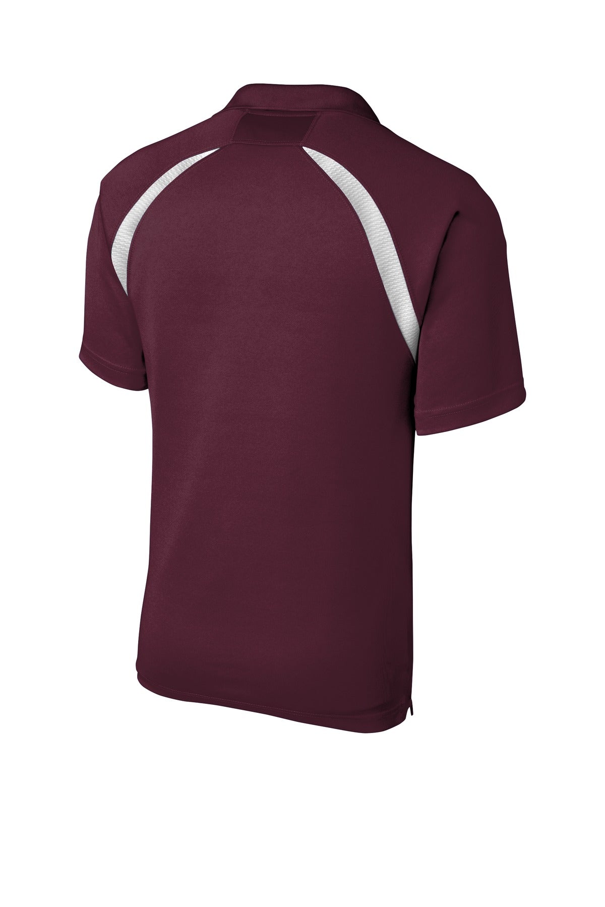 Sport-Tek Dry Zone Colorblock Raglan Polo - Maroon/ White