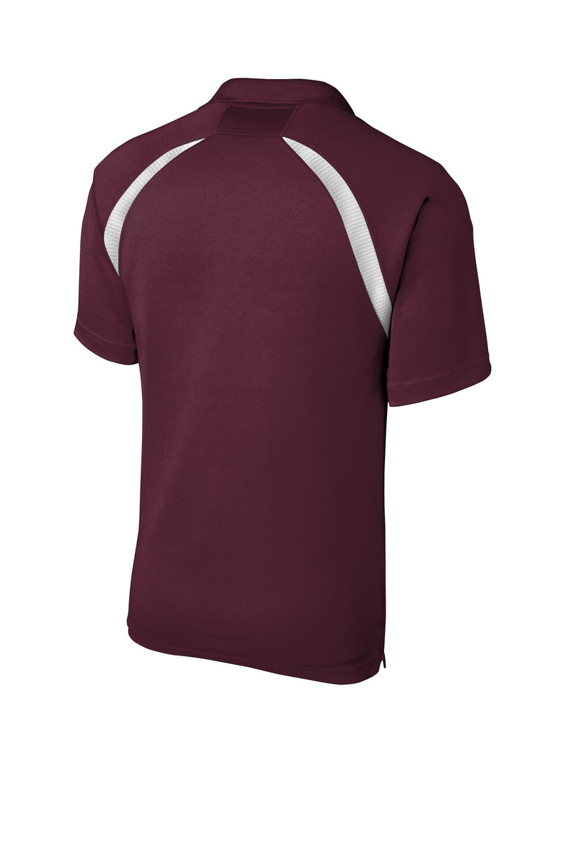 Sport-Tek Dry Zone Colorblock Raglan Polo - Maroon/ White