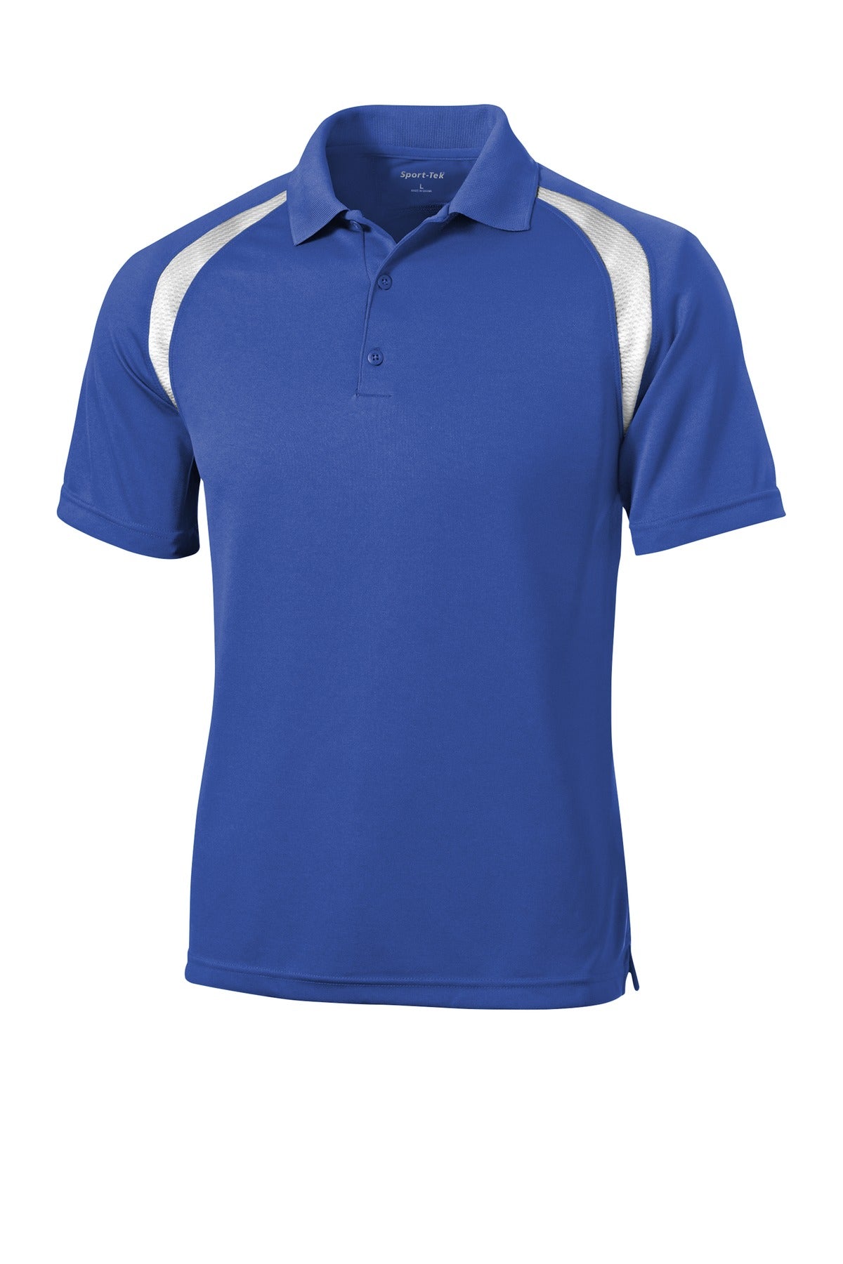 Sport-Tek Dry Zone Colorblock Raglan Polo - True Royal/ White