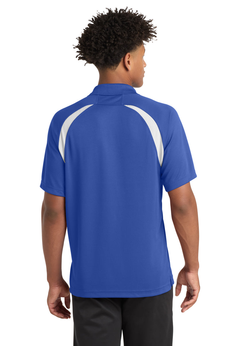 Sport-Tek Dry Zone Colorblock Raglan Polo - True Royal/ White