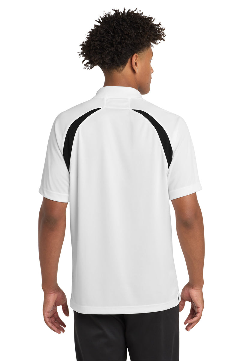 Sport-Tek Dry Zone Colorblock Raglan Polo - White/ Black