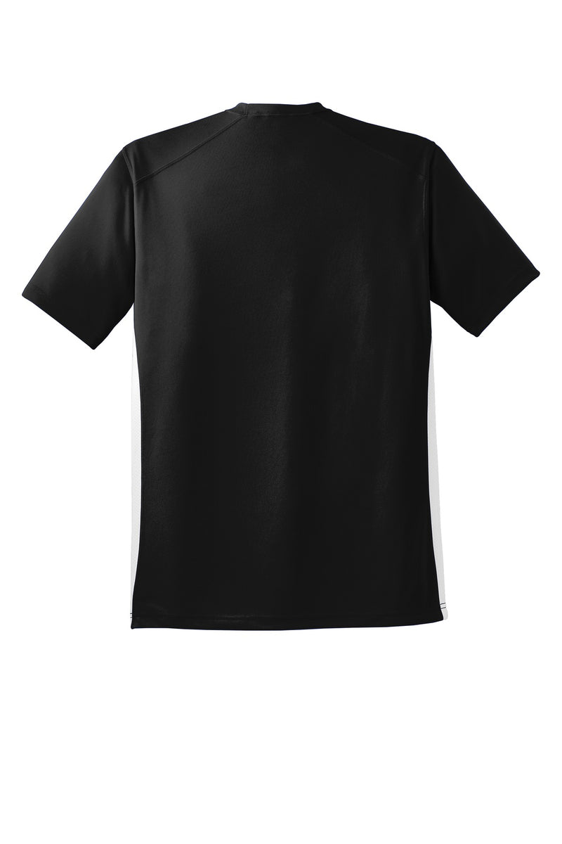 Sport-Tek Dry Zone Colorblock Crew - Black/ White