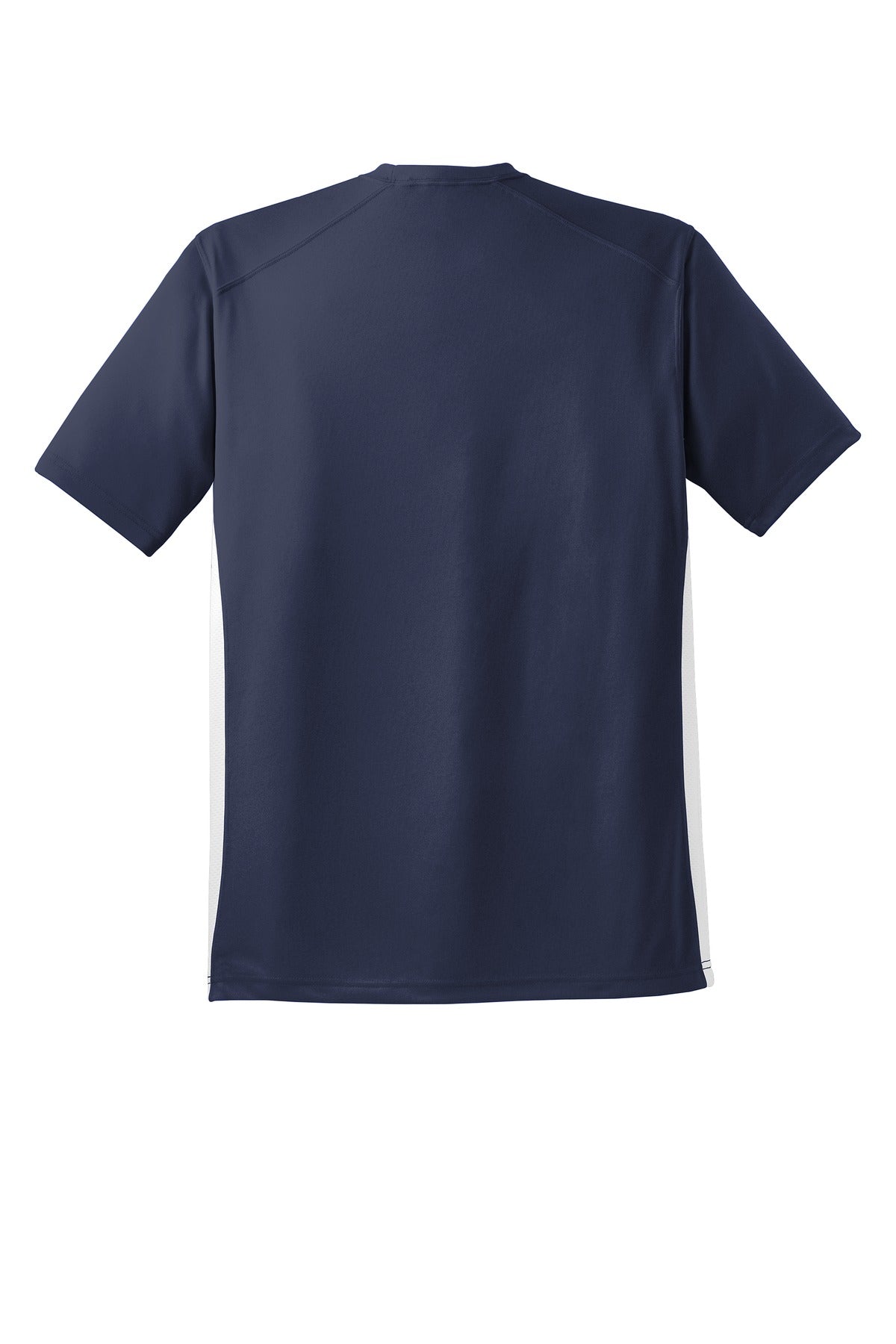 Sport-Tek Dry Zone Colorblock Crew - True Navy/ White