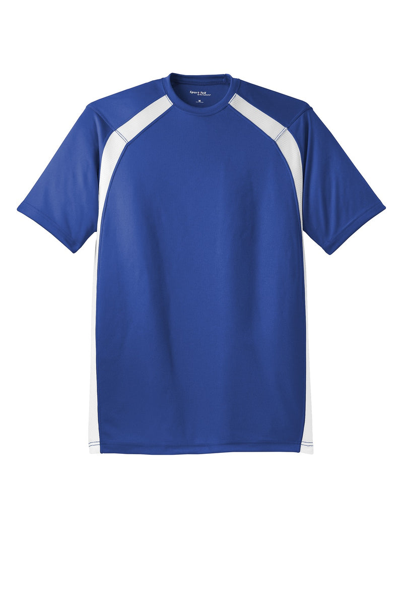 Sport-Tek Dry Zone Colorblock Crew - True Royal/ White