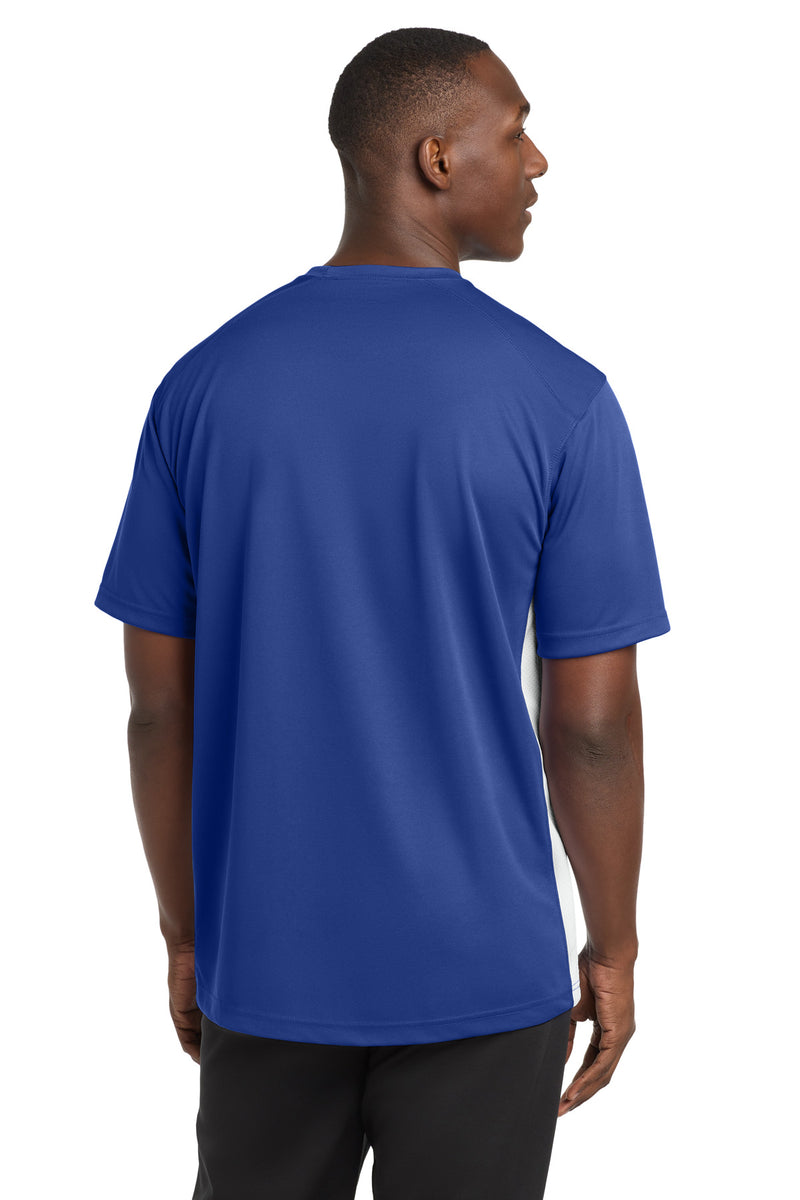 Sport-Tek Dry Zone Colorblock Crew - True Royal/ White