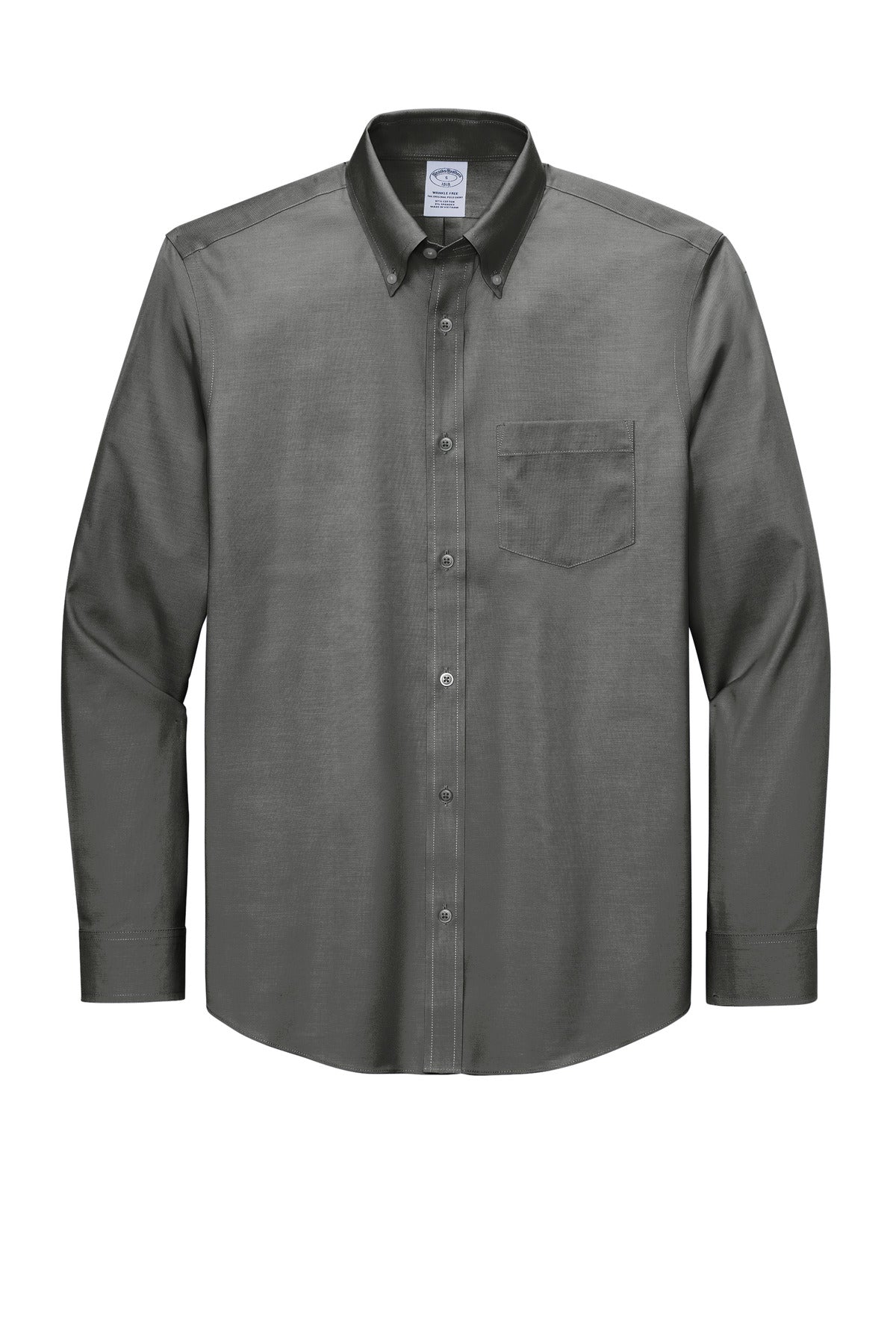 Brooks Brothers Tall Wrinkle-Free Stretch Pinpoint Shirt - Deep Black