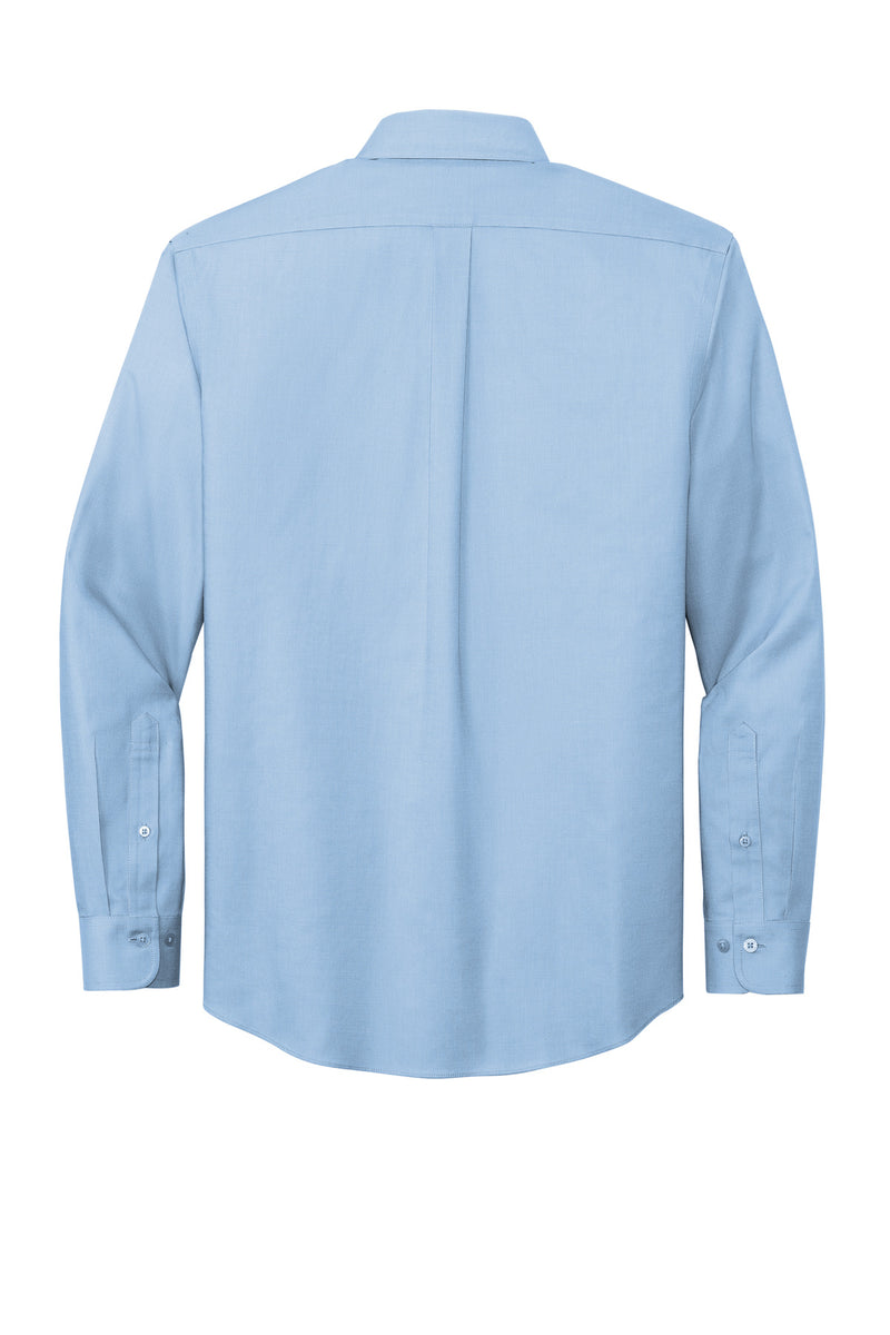 Brooks Brothers Tall Wrinkle-Free Stretch Nailhead Shirt - Newport Blue