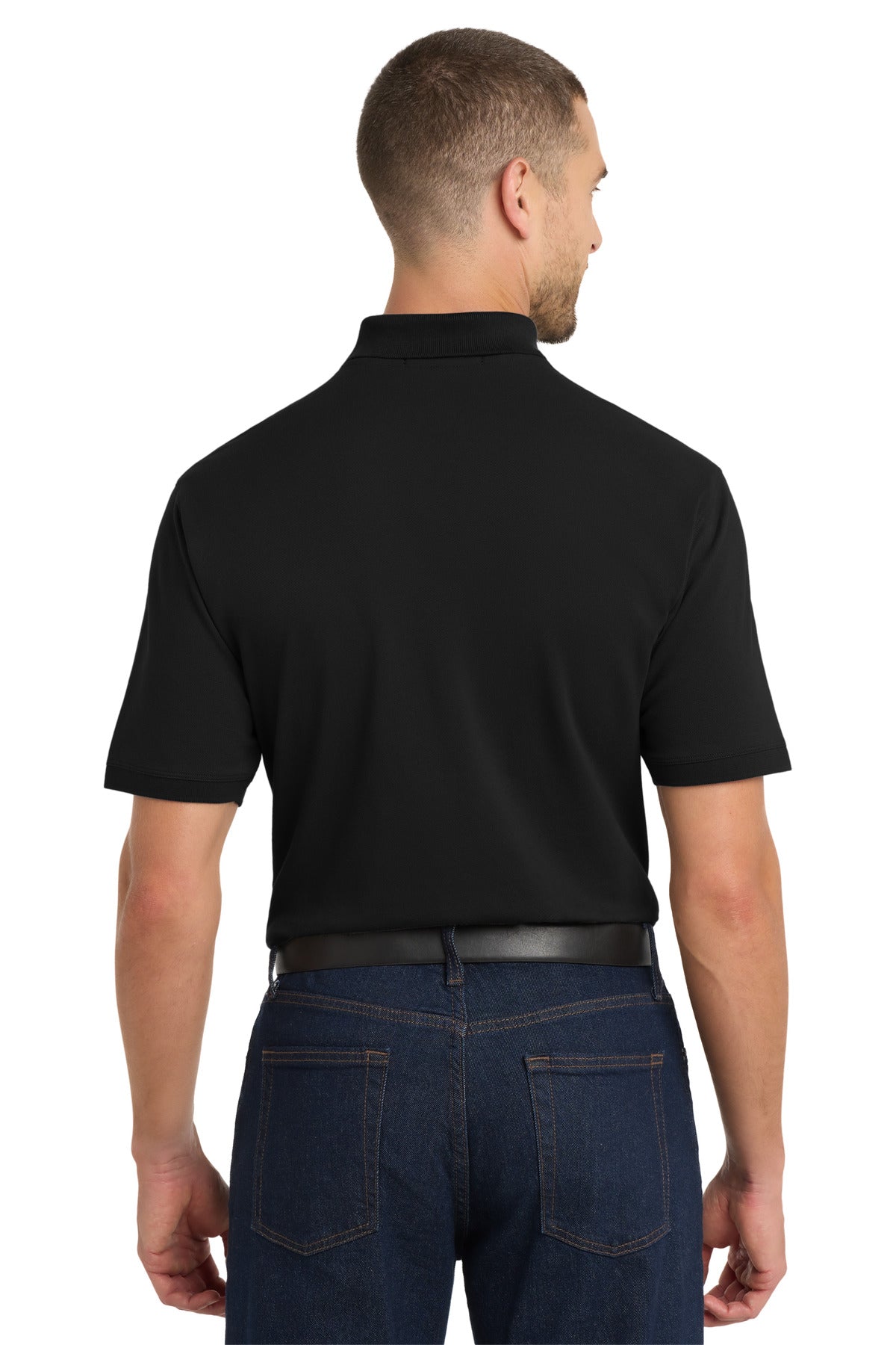 Port Authority Tall EZCotton Polo - Black