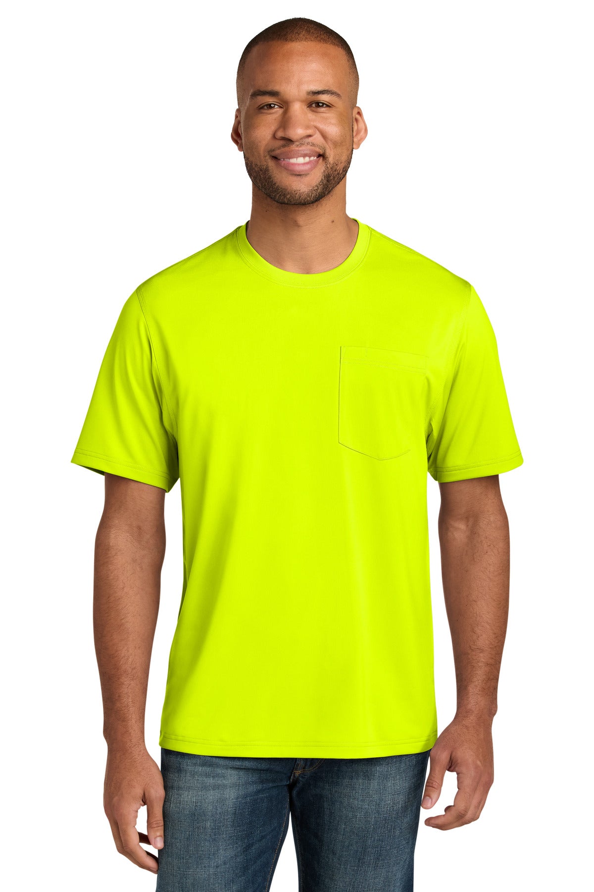 CornerStone Tall Workwear Pro Short Sleeve Pocket Tee - Safety Yellow