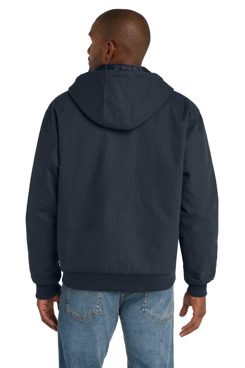 CornerStone Tall Duck Cloth Hooded Work Jacket - Navy