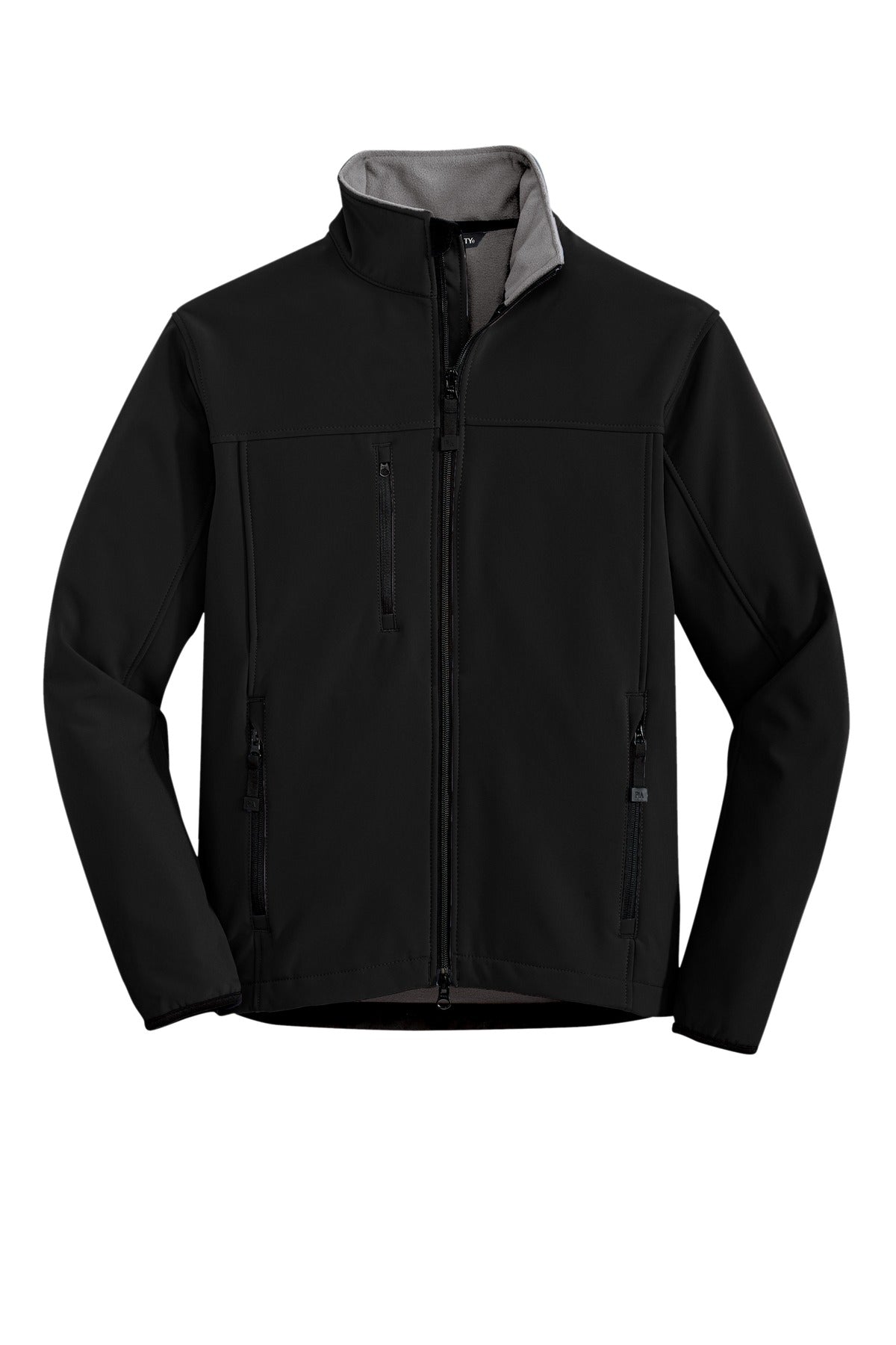 Port Authority Tall Glacier Soft Shell Jacket - Black/ Chrome